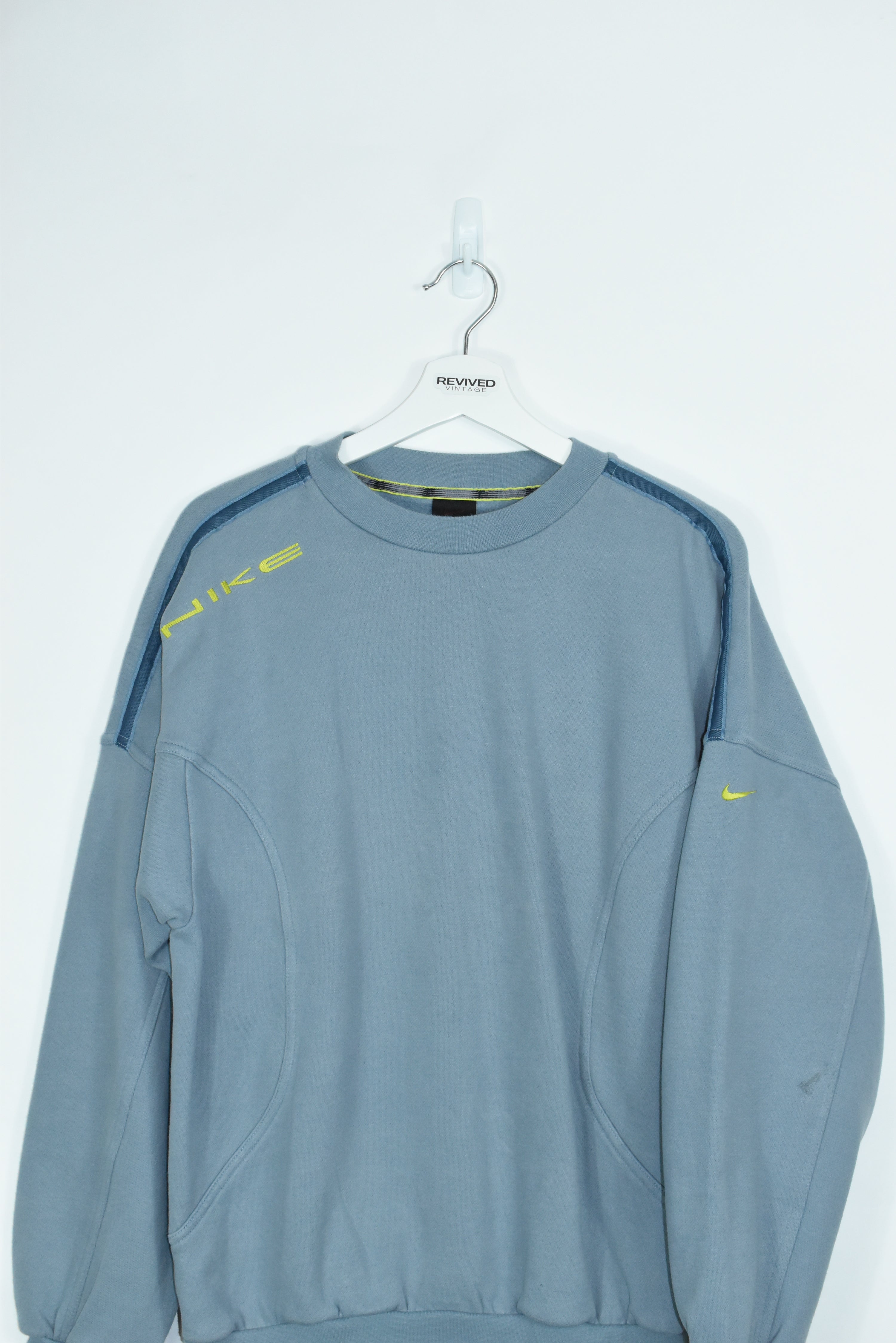 Vintage Nike Baby Blue Embroidery Sweatshirt Medium