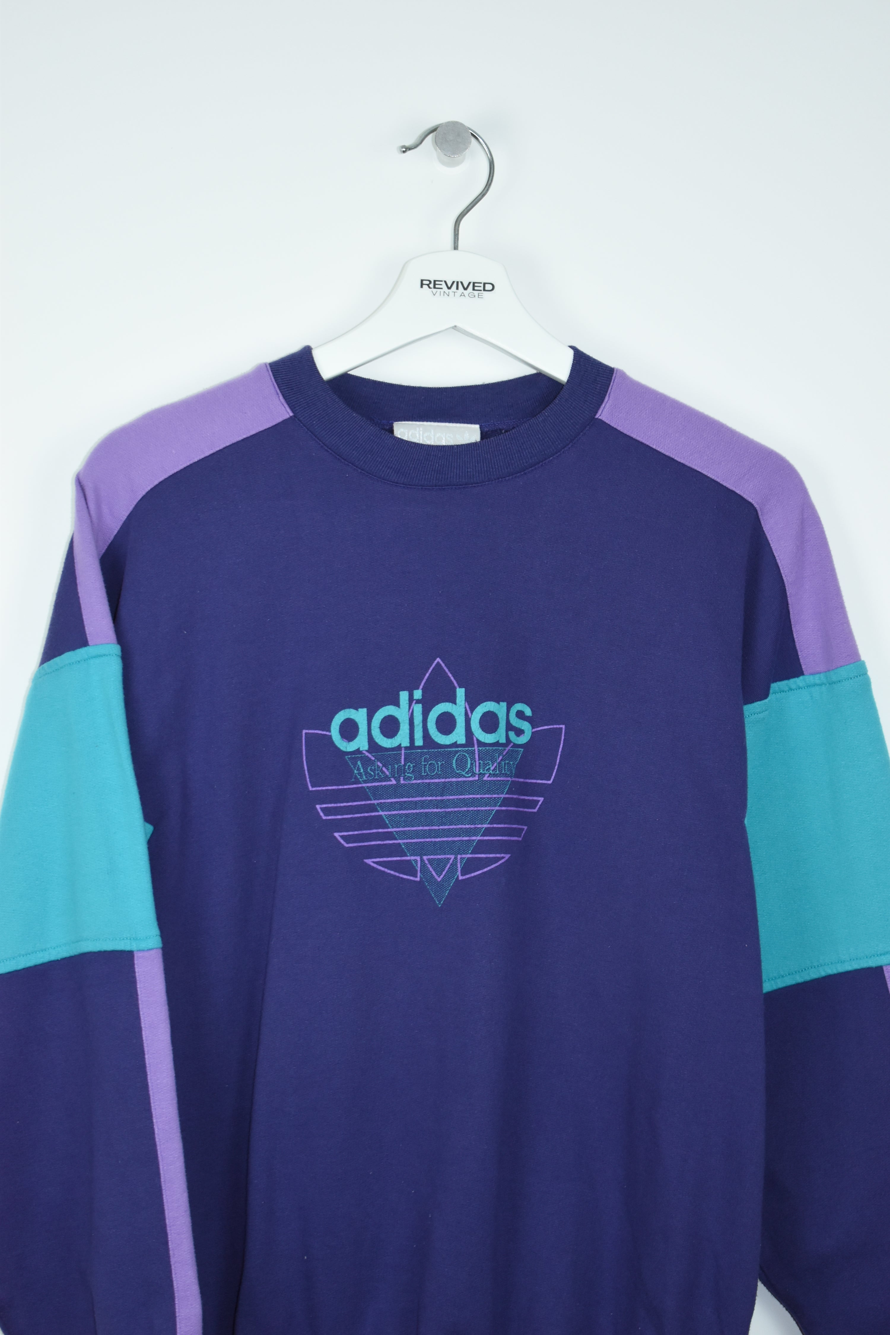 Vintage Adidas 80S Print Sweatshirt Medium