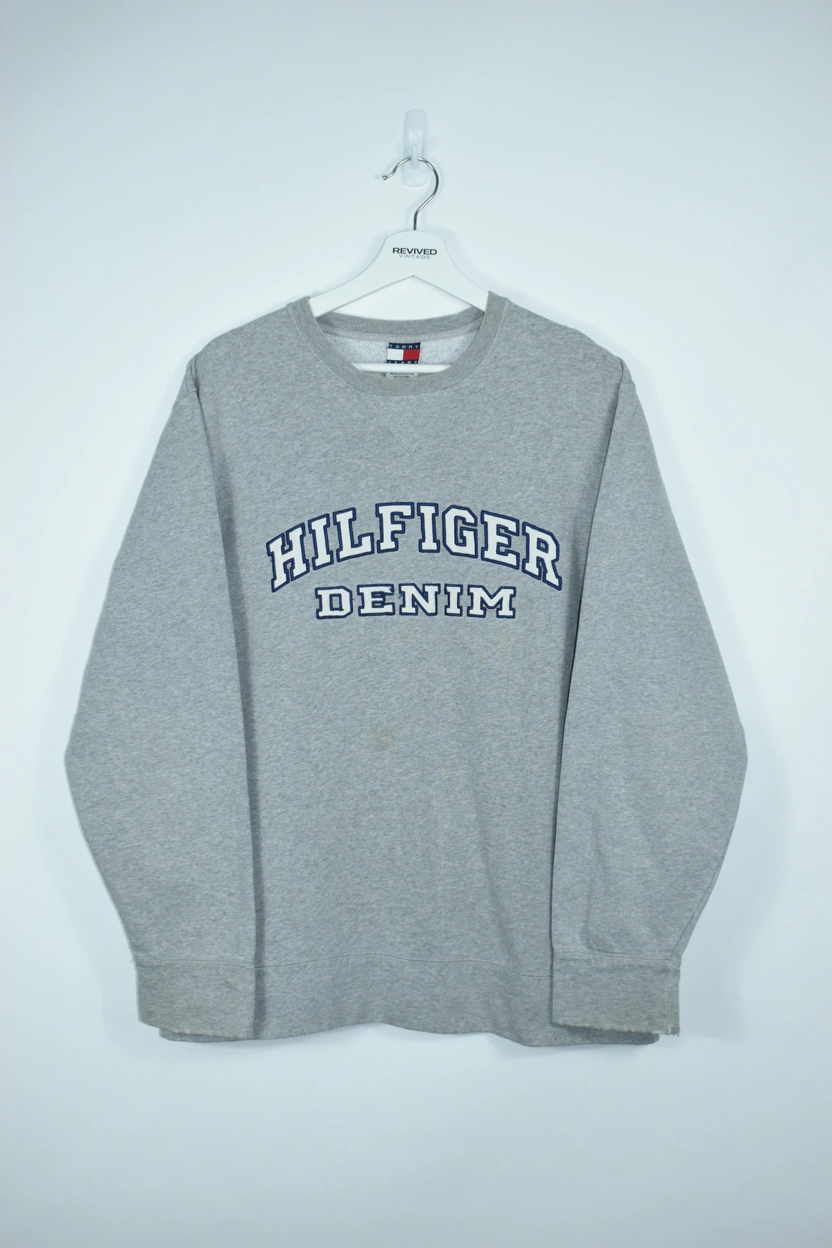 VINTAGE TOMMY HILFIGER EMBROIDERY SWEATSHIRT MEDIUM