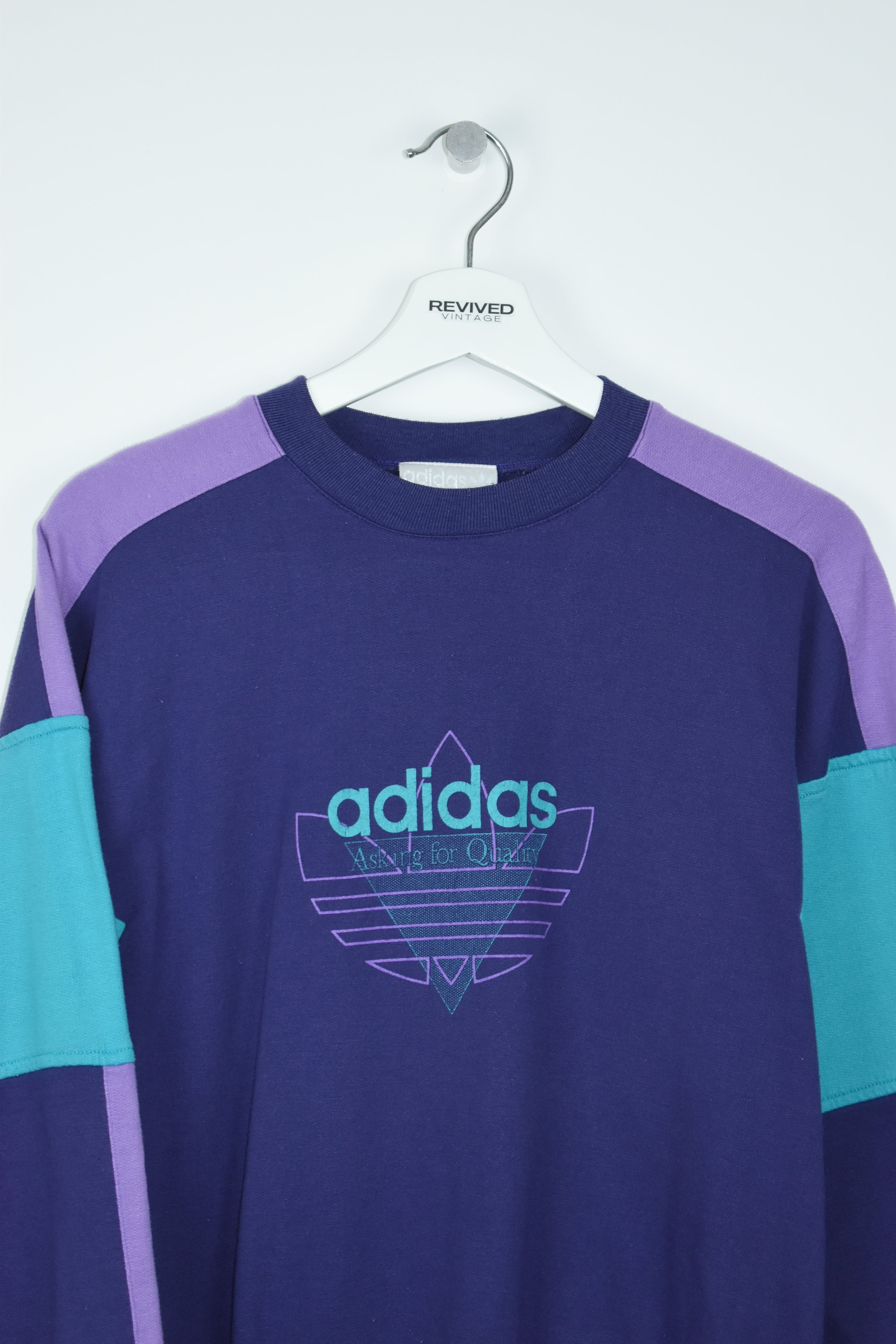 Vintage Adidas 80S Print Sweatshirt Medium