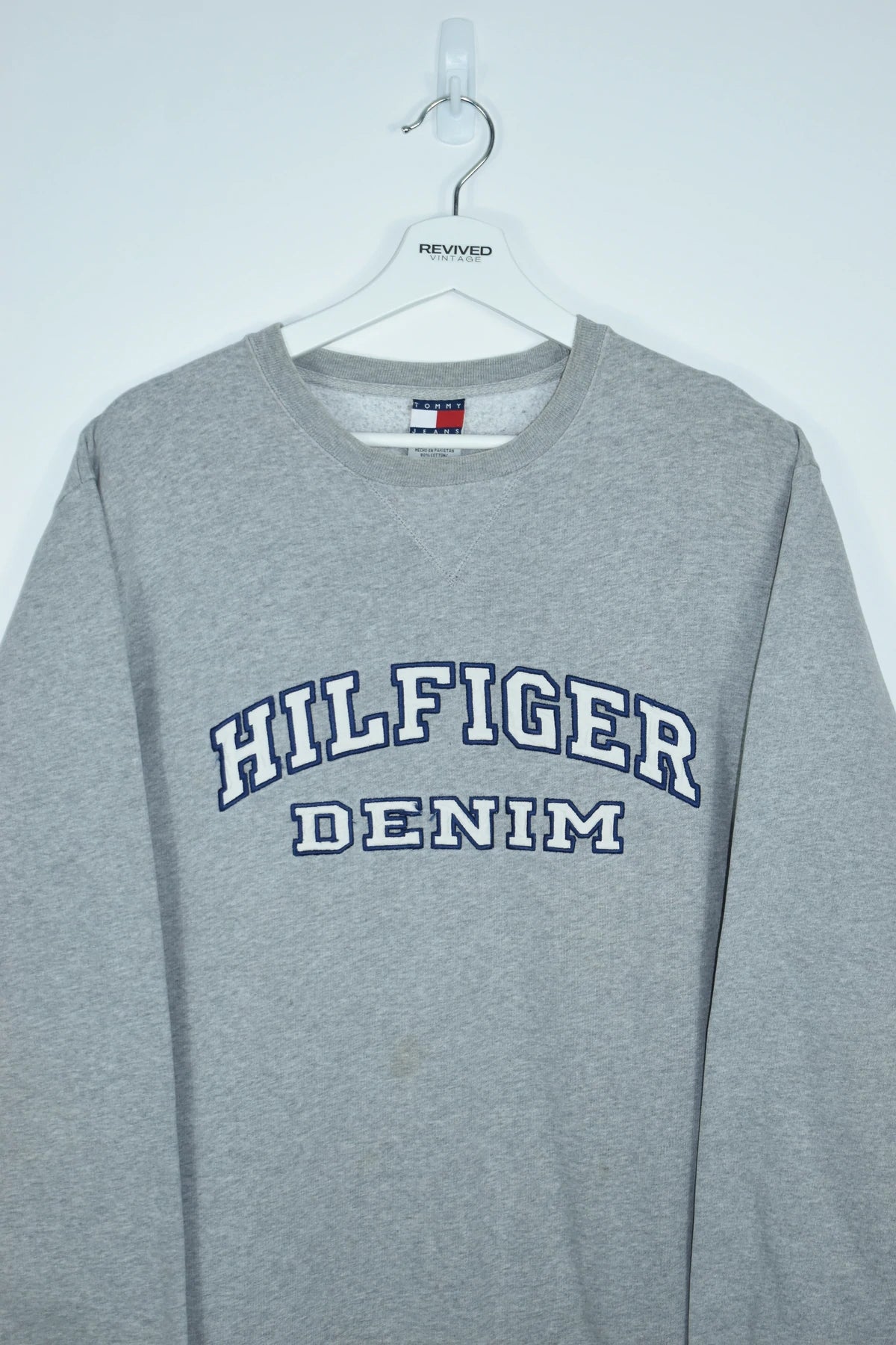 VINTAGE TOMMY HILFIGER EMBROIDERY SWEATSHIRT MEDIUM