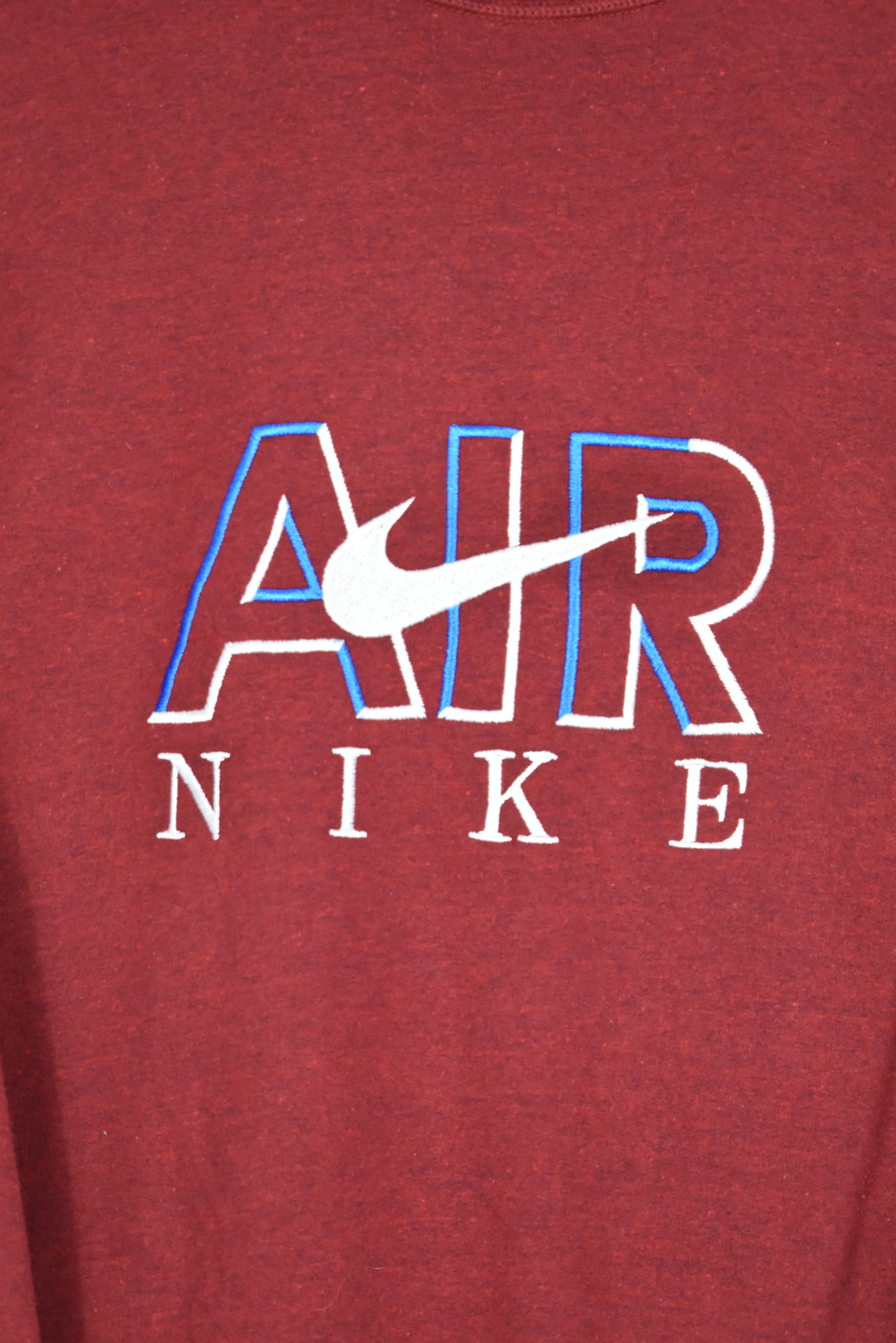Vintage Nike Air Embroidery Bootleg Sweatshirt Maroon Large