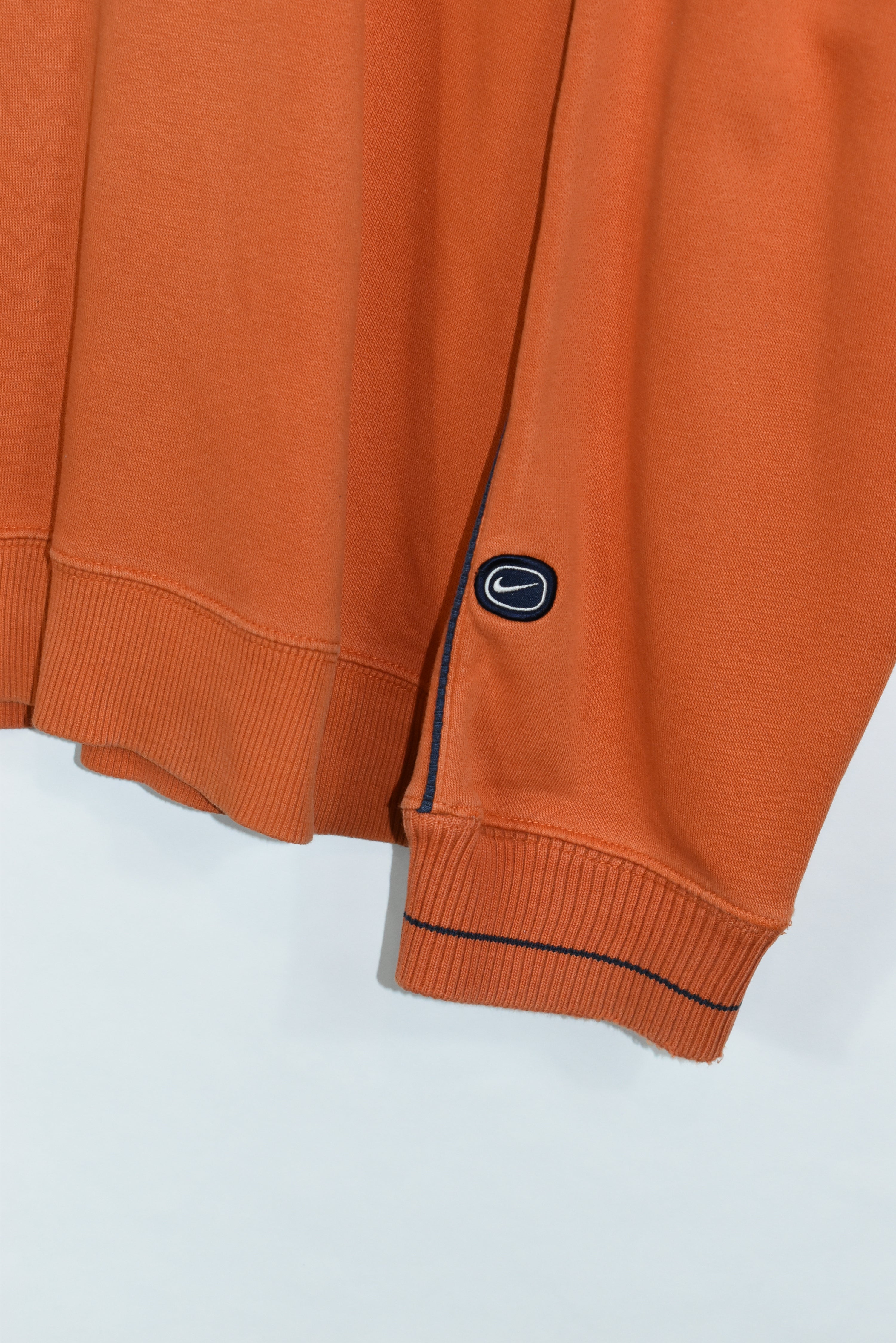 Vintage Nike Embroidery Orange Sweatshirt LARGE (Baggy)