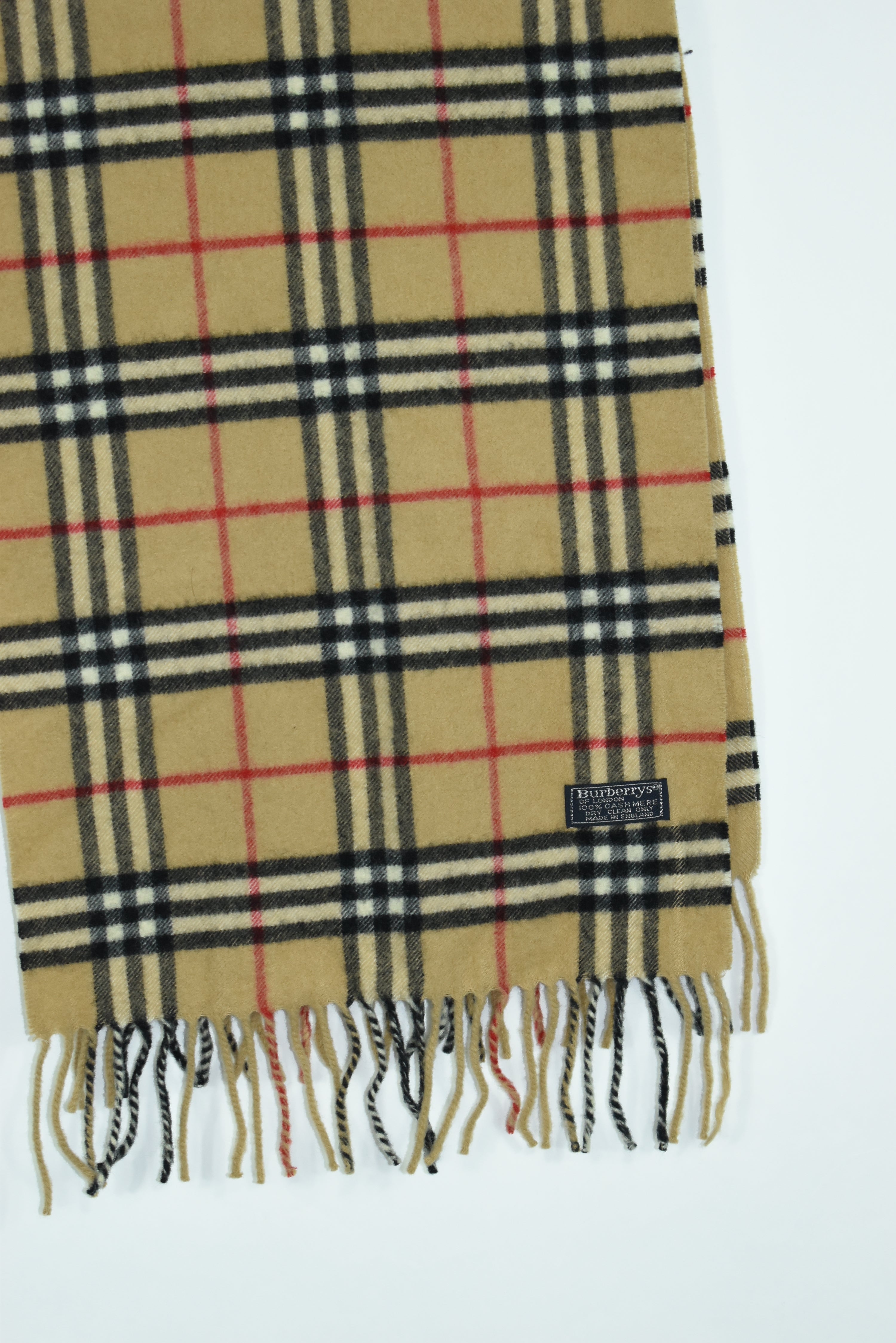 Vintage Burberry Scarf Novacheck Beige OS