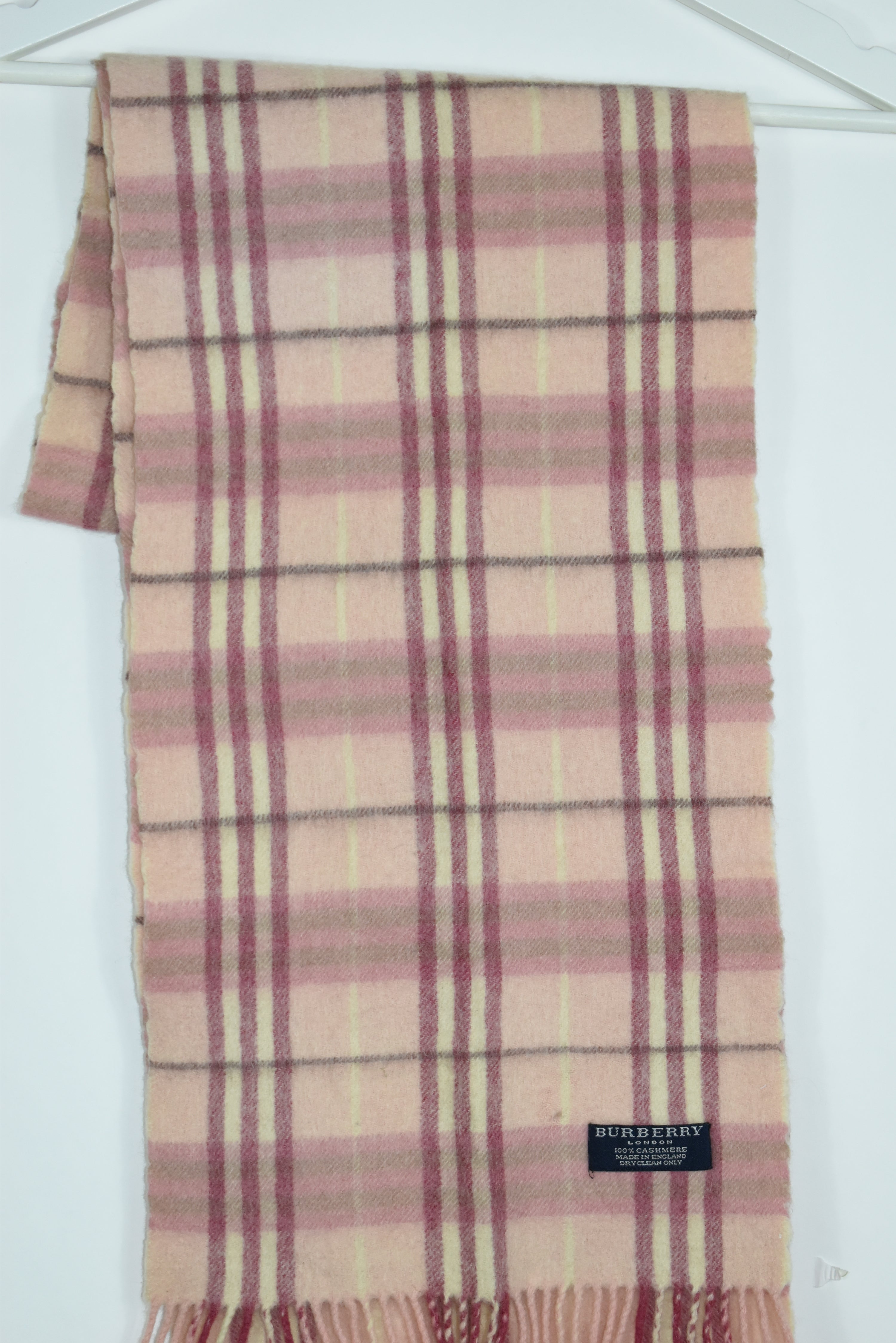 Vintage Burberry Scarf Novacheck Pink OS