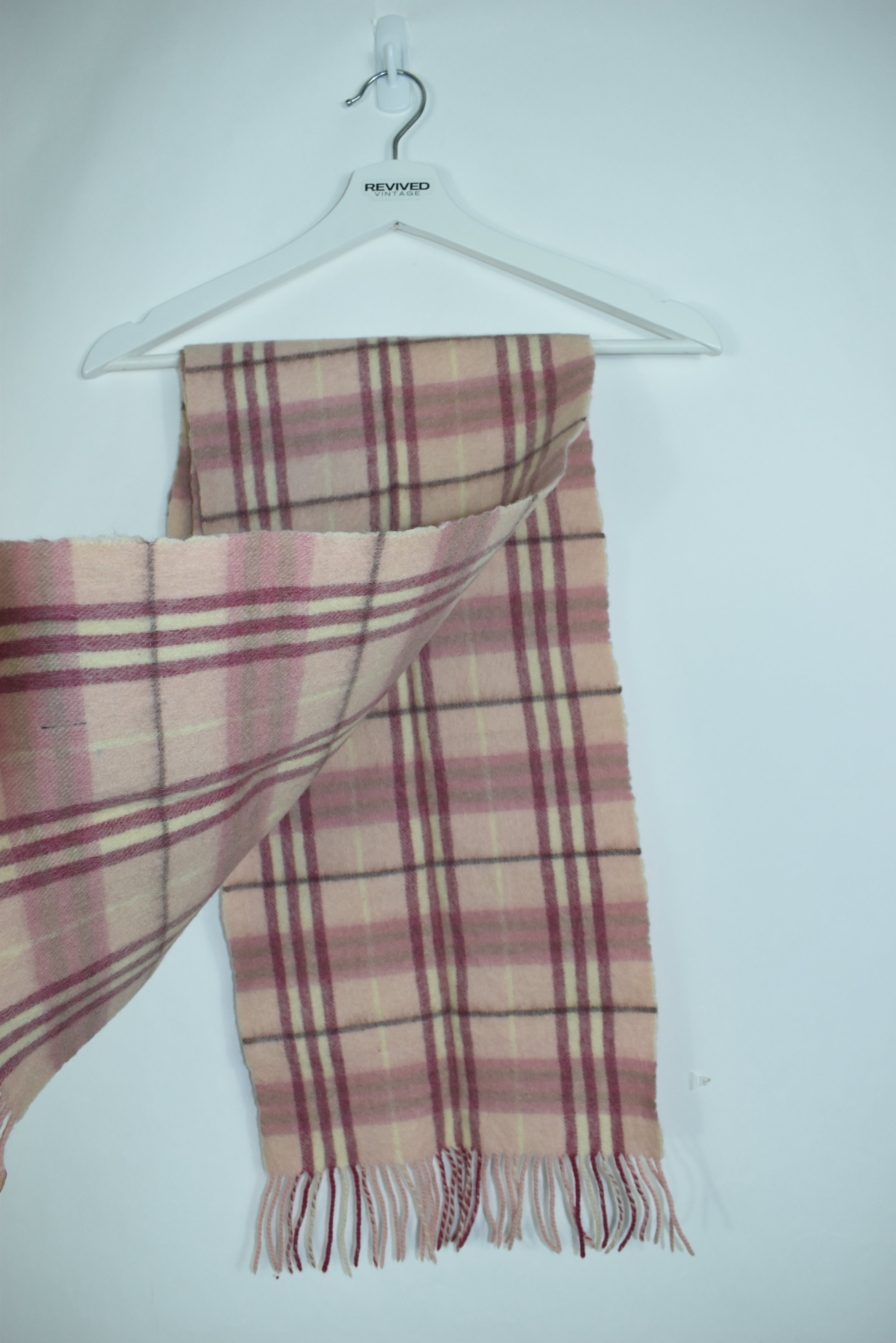 Vintage Burberry Scarf Novacheck Pink OS