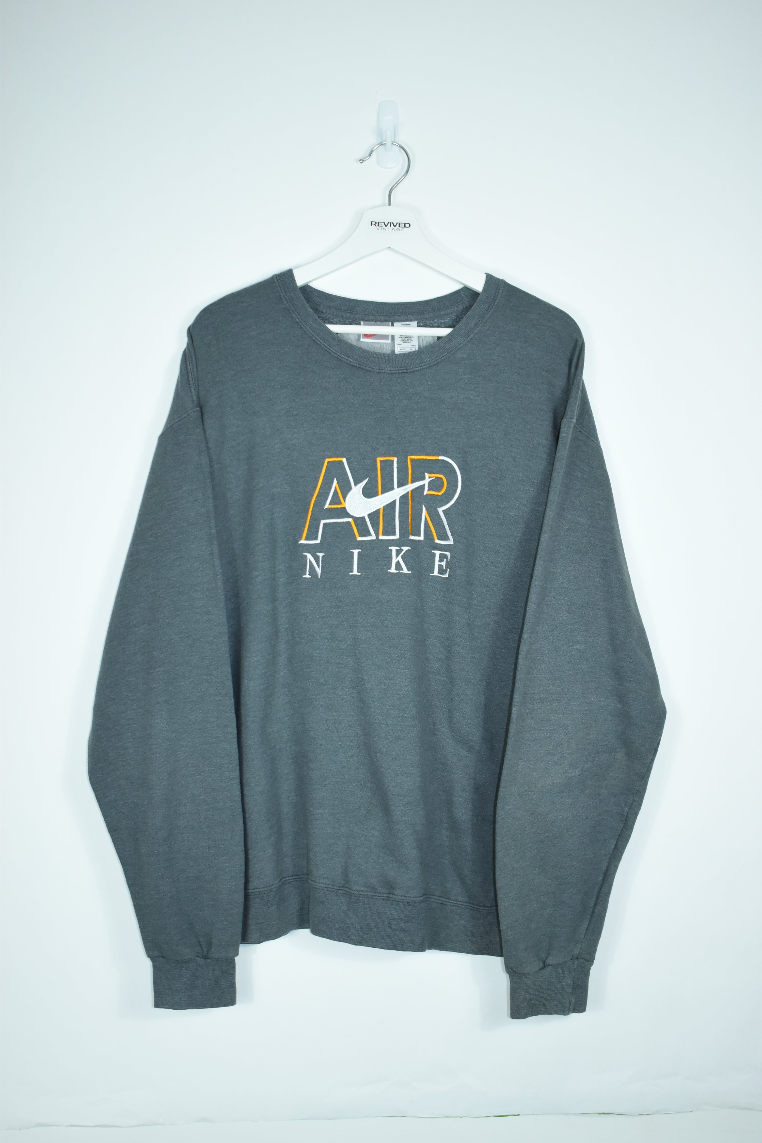 Vintage Nike Air Embroidery Bootleg Sweatshirt Grey Xlarge