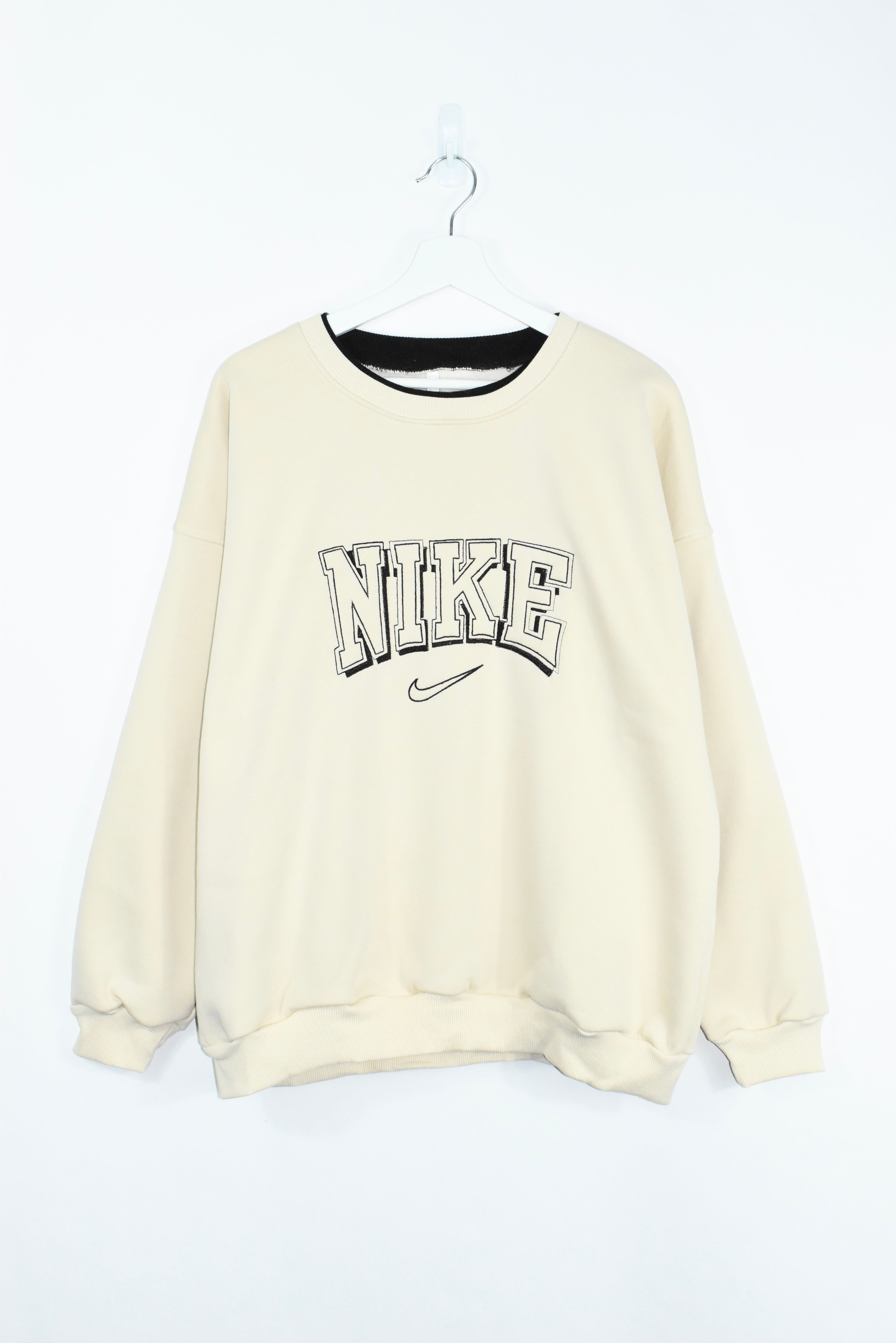 Vintage Nike Beige Bootleg Embroidery Sweatshirt