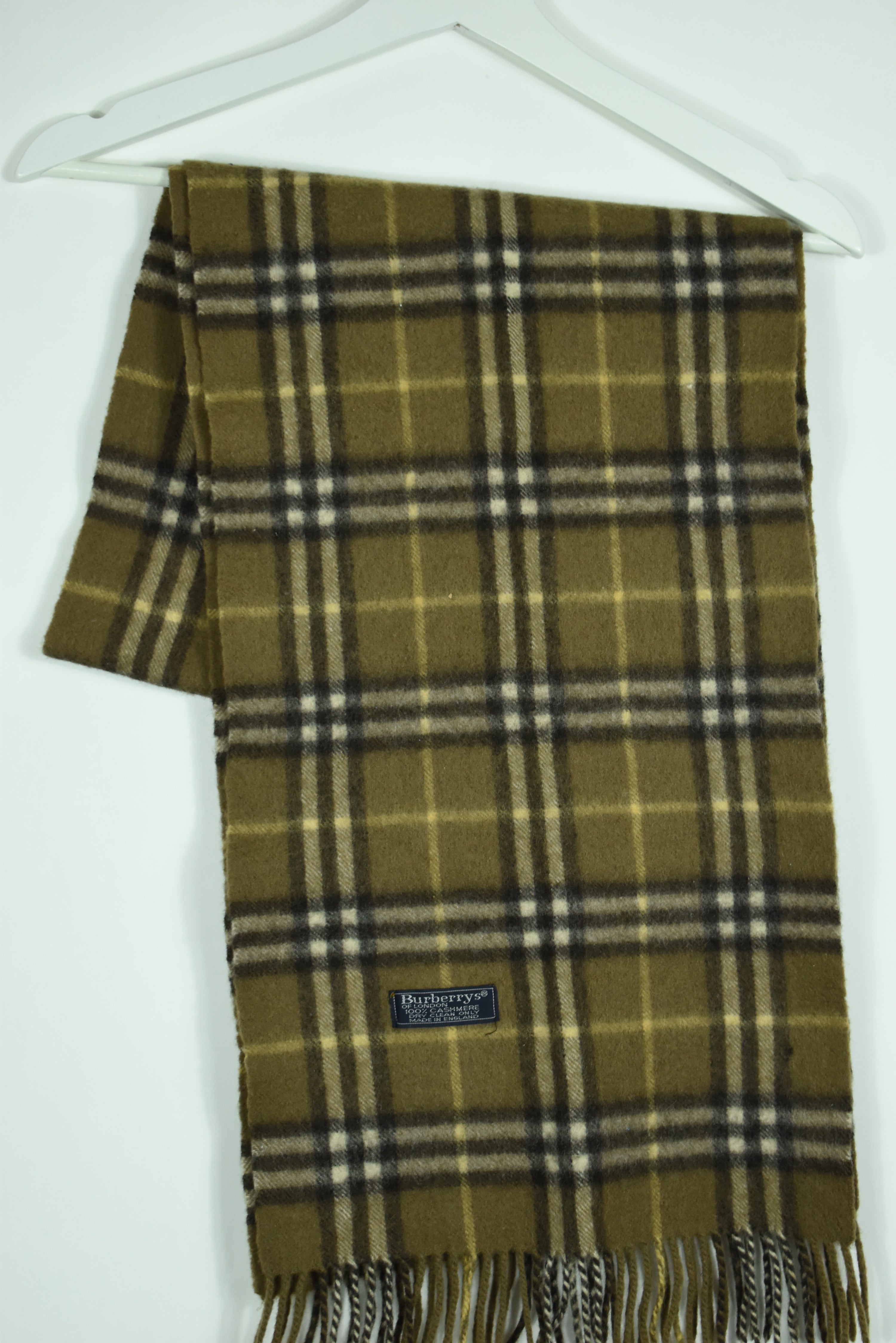 Vintage Burberry Scarf Novacheck Brown OS
