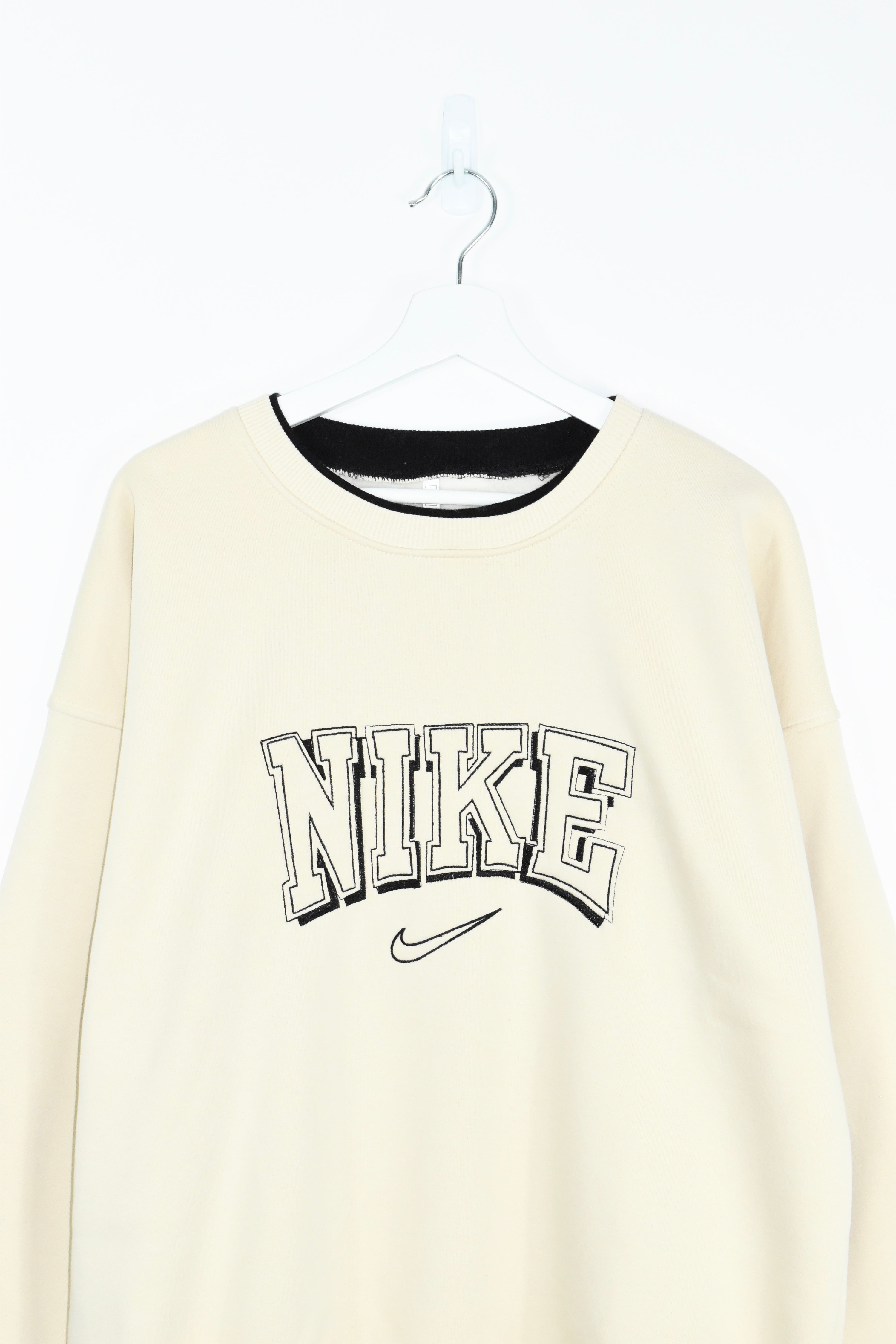 Vintage Nike Beige Bootleg Embroidery Sweatshirt