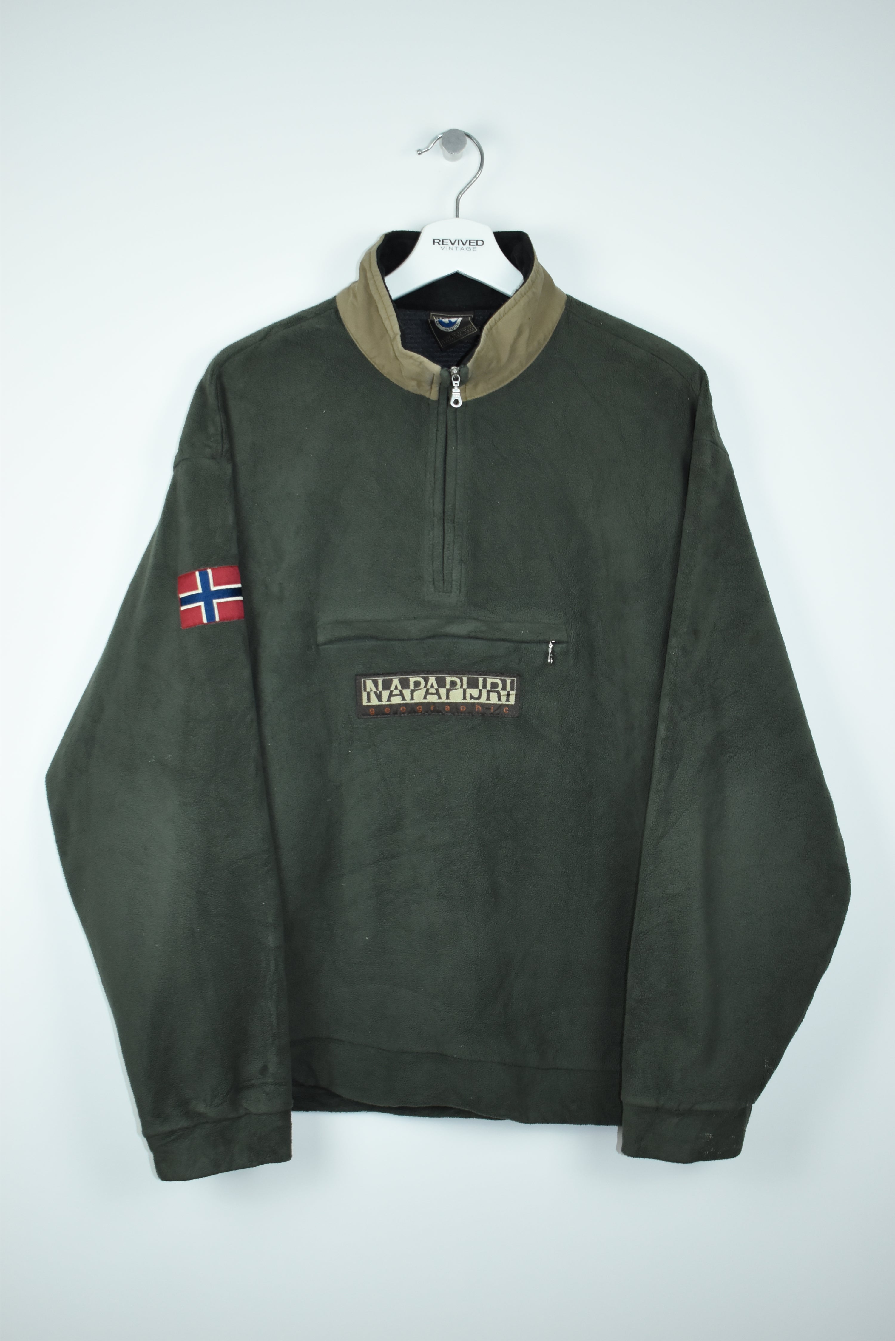 Vintage Napapijri Fleece 1/4 Zip Medium