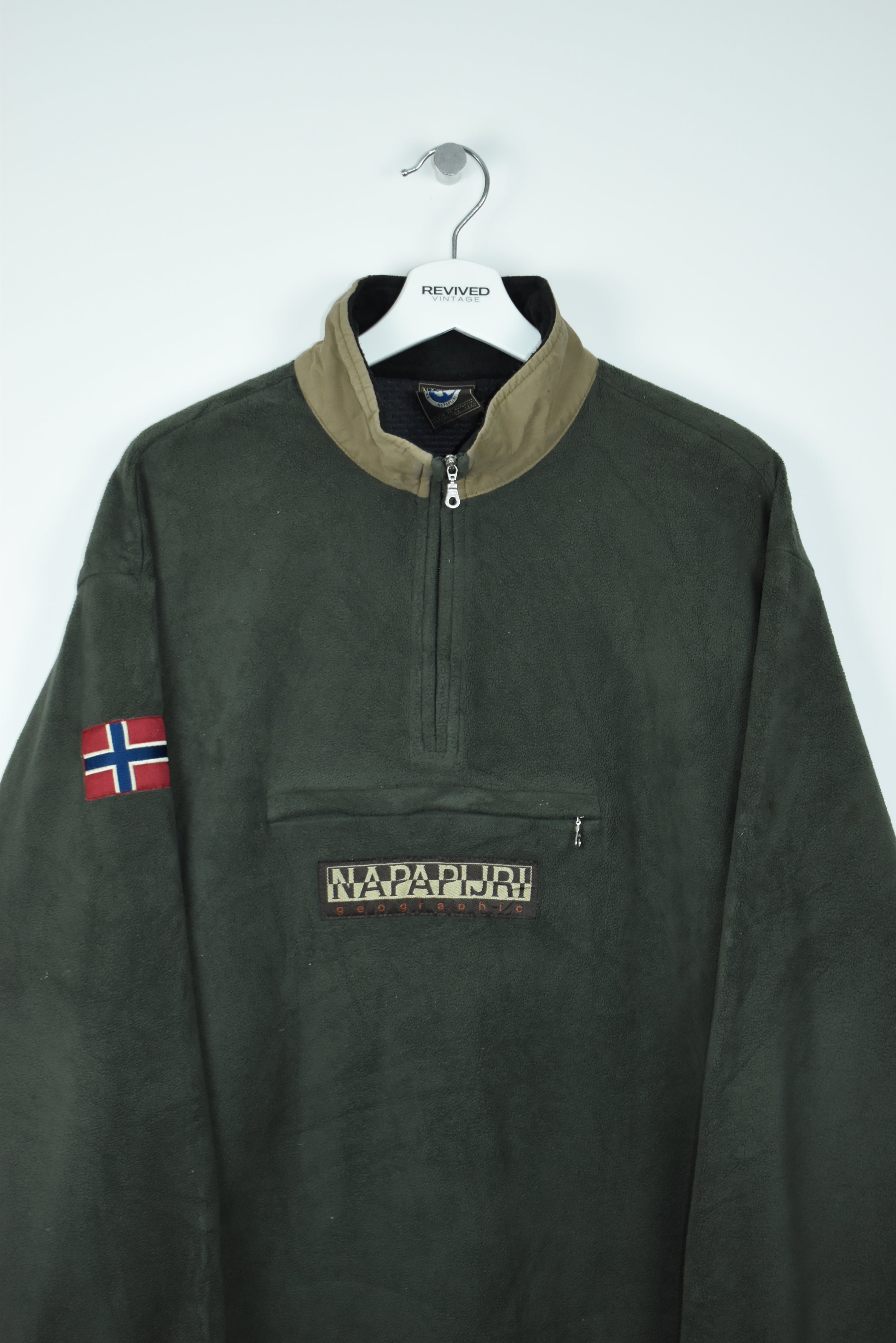 Vintage Napapijri Fleece 1/4 Zip Medium