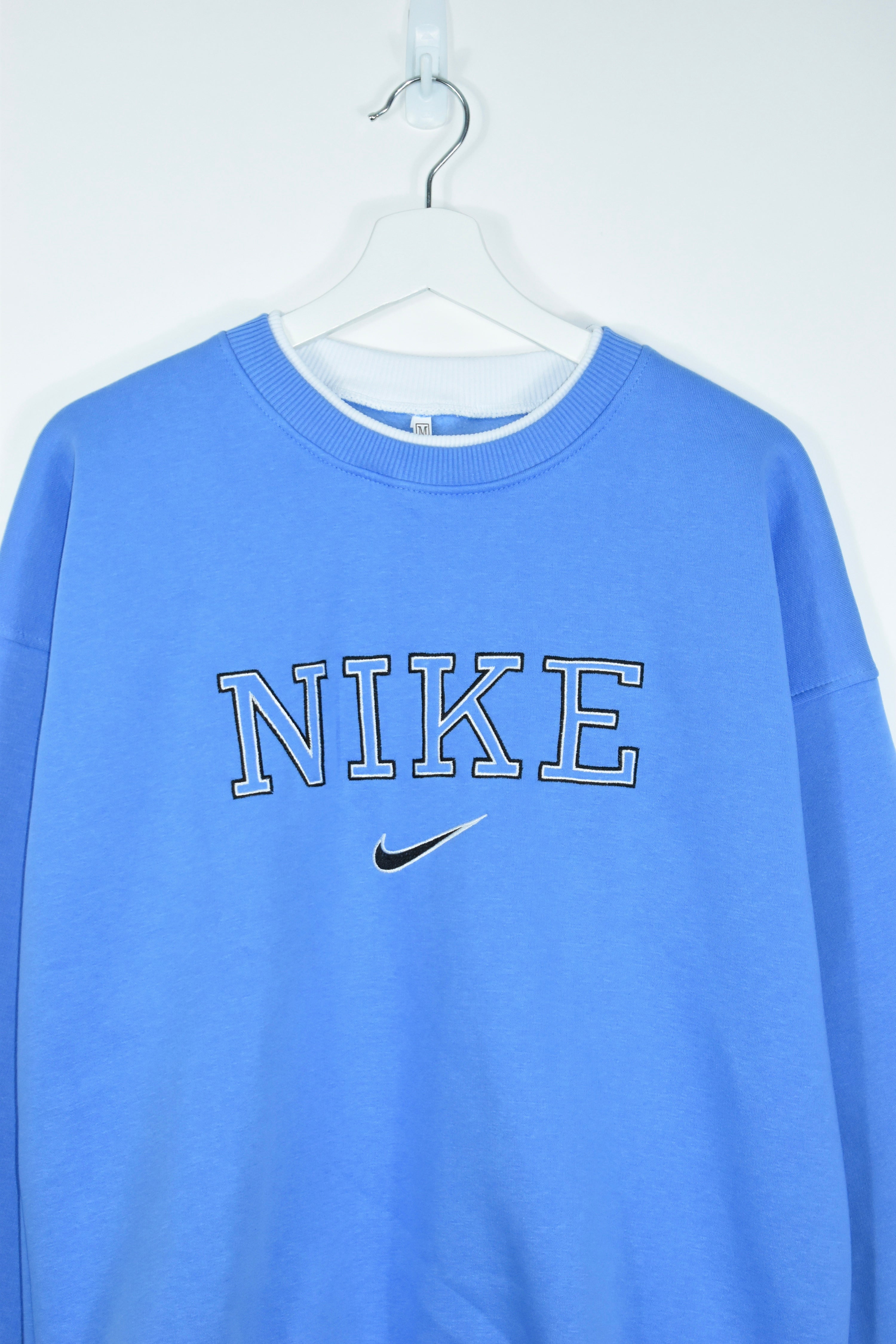 Vintage Nike Baby Blue Bootleg Embroidery Sweatshirt