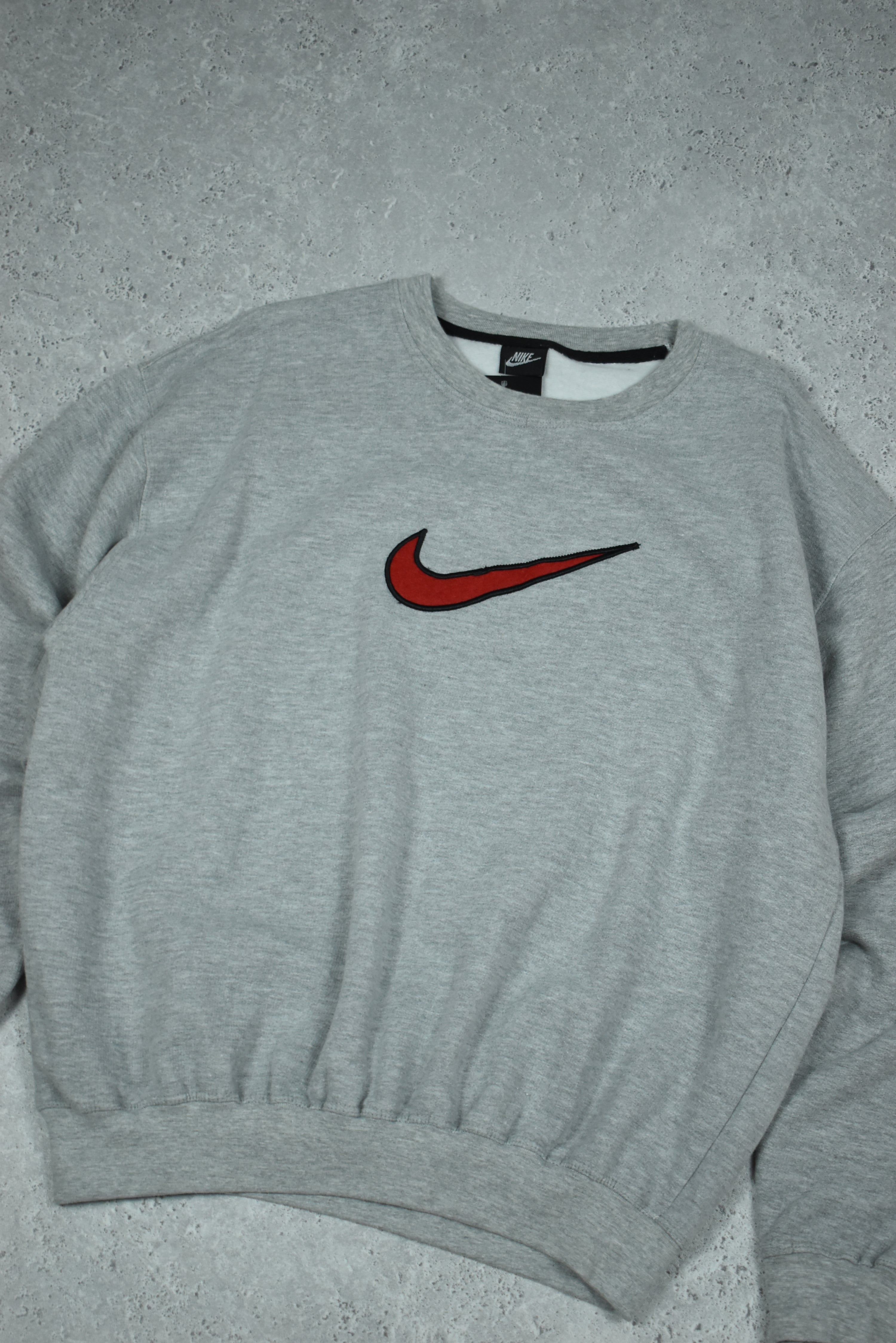 Vintage Nike Embroidery Swoosh Sweatshirt Medium