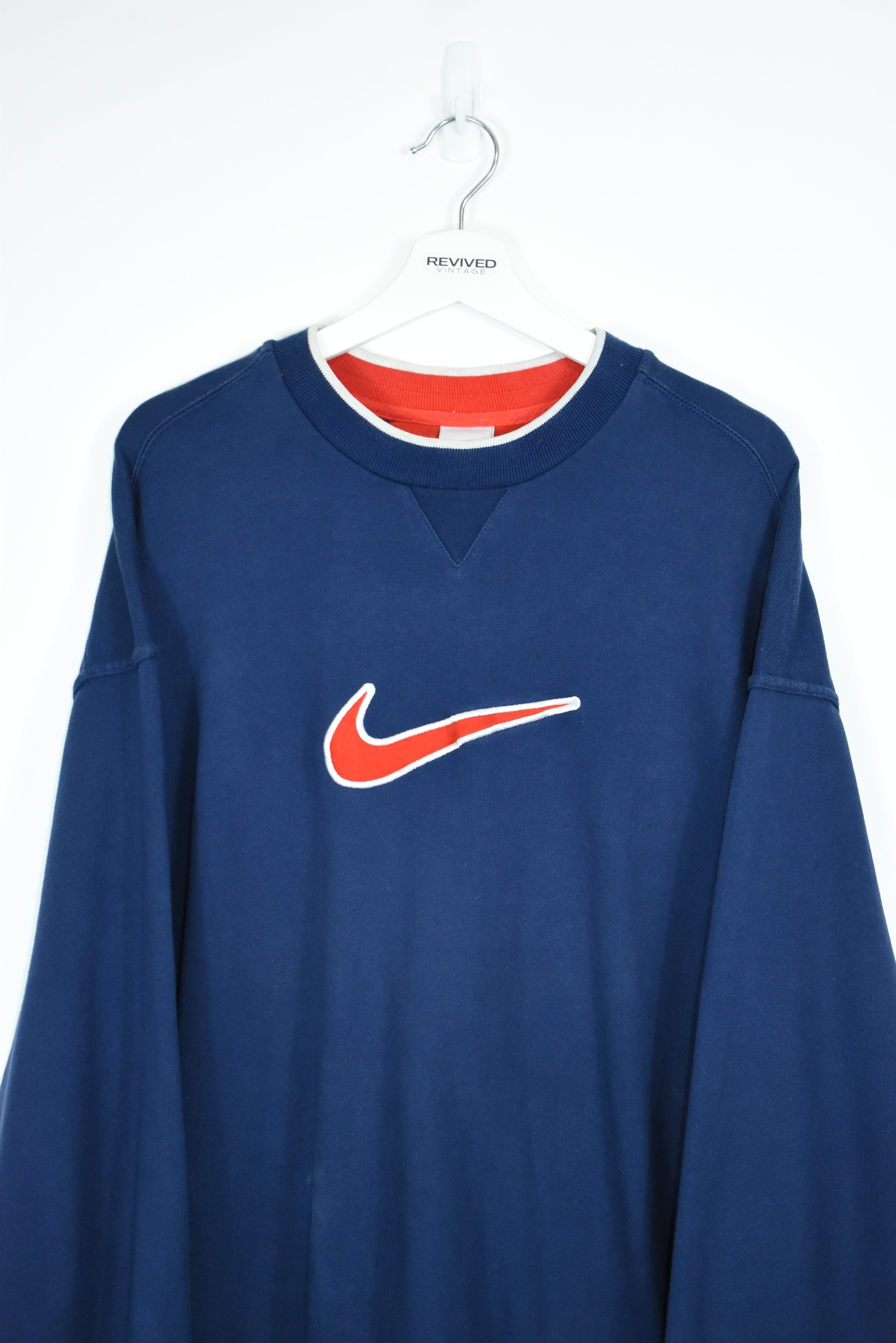 Vintage Nike Embroidery Swoosh Sweatshirt XLARGE
