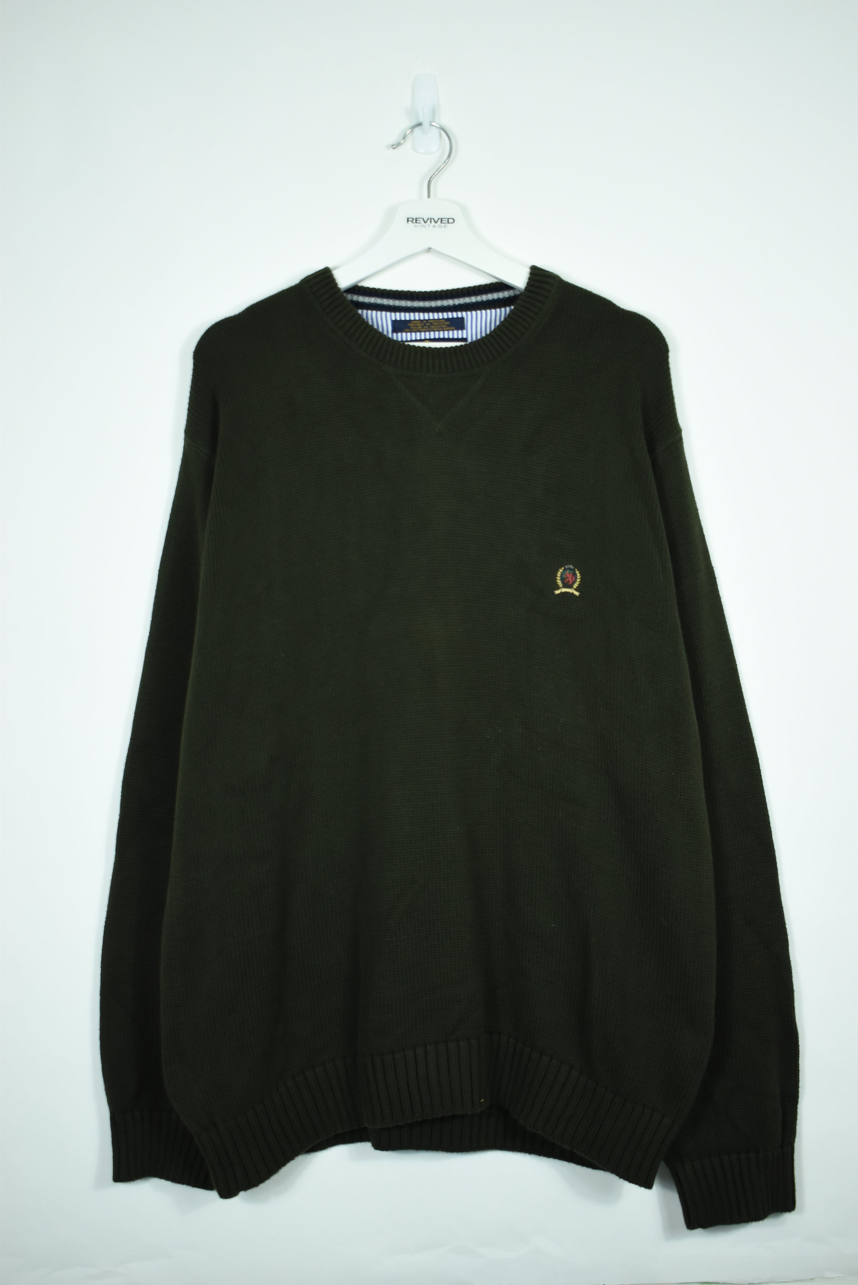 VINTAGE TOMMY HILFIGER FORREST GREEN SWEATER XLARGE