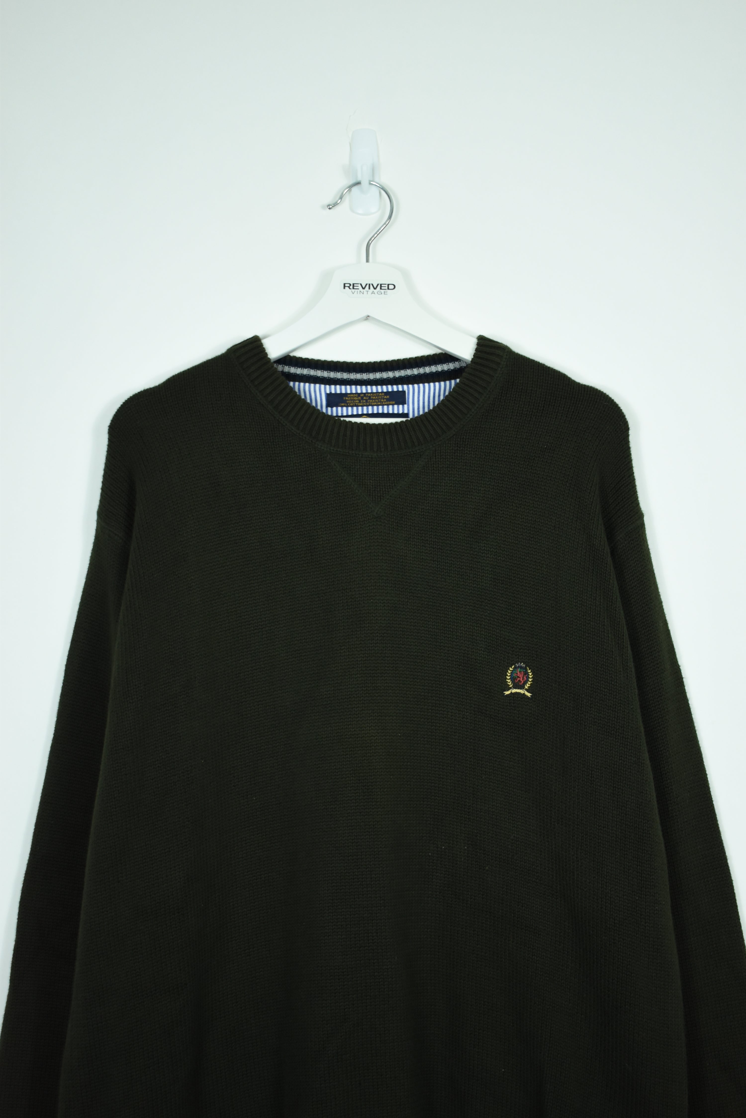 VINTAGE TOMMY HILFIGER FORREST GREEN SWEATER XLARGE