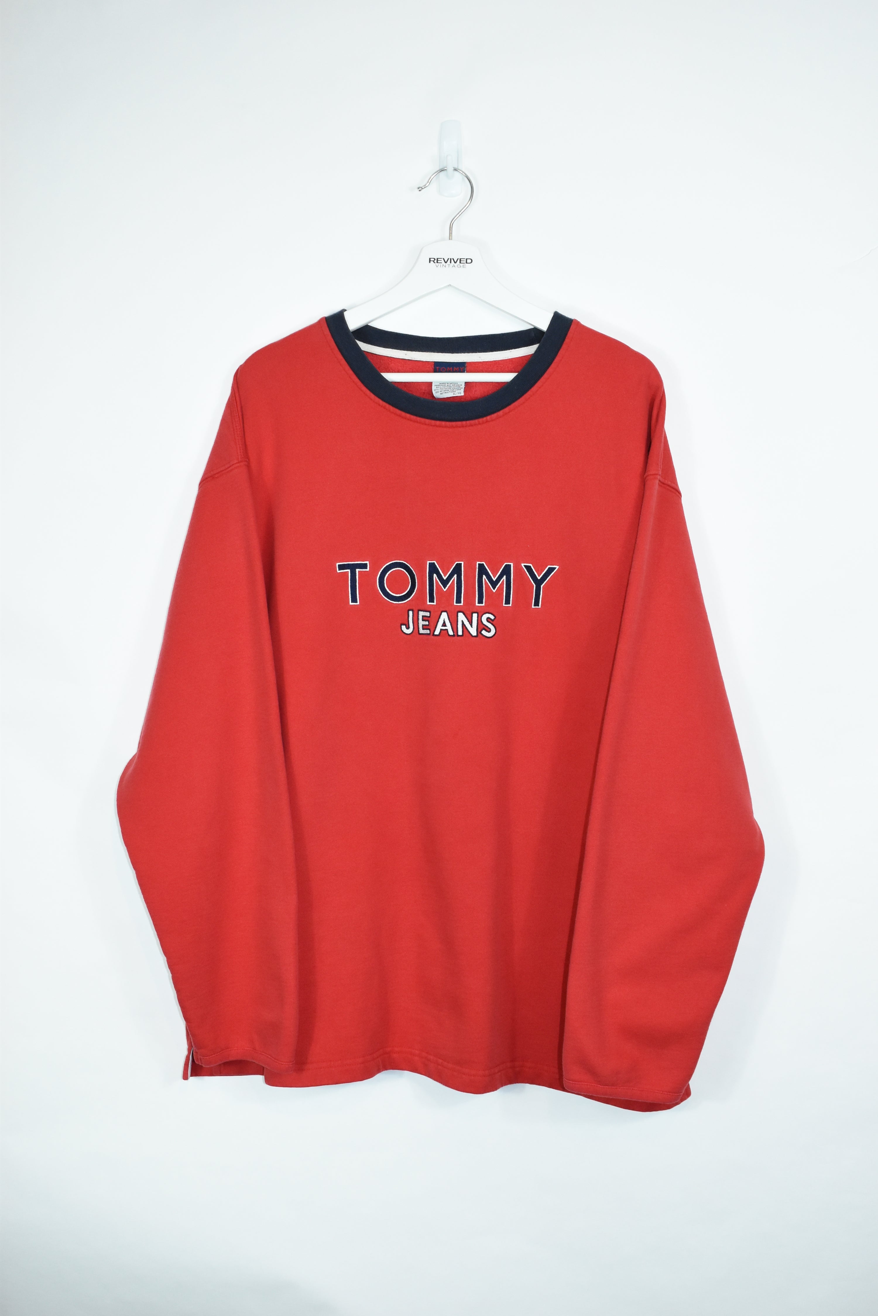 Vintage Tommy Hilfiger Embroidery Sweatshirt XLARGE