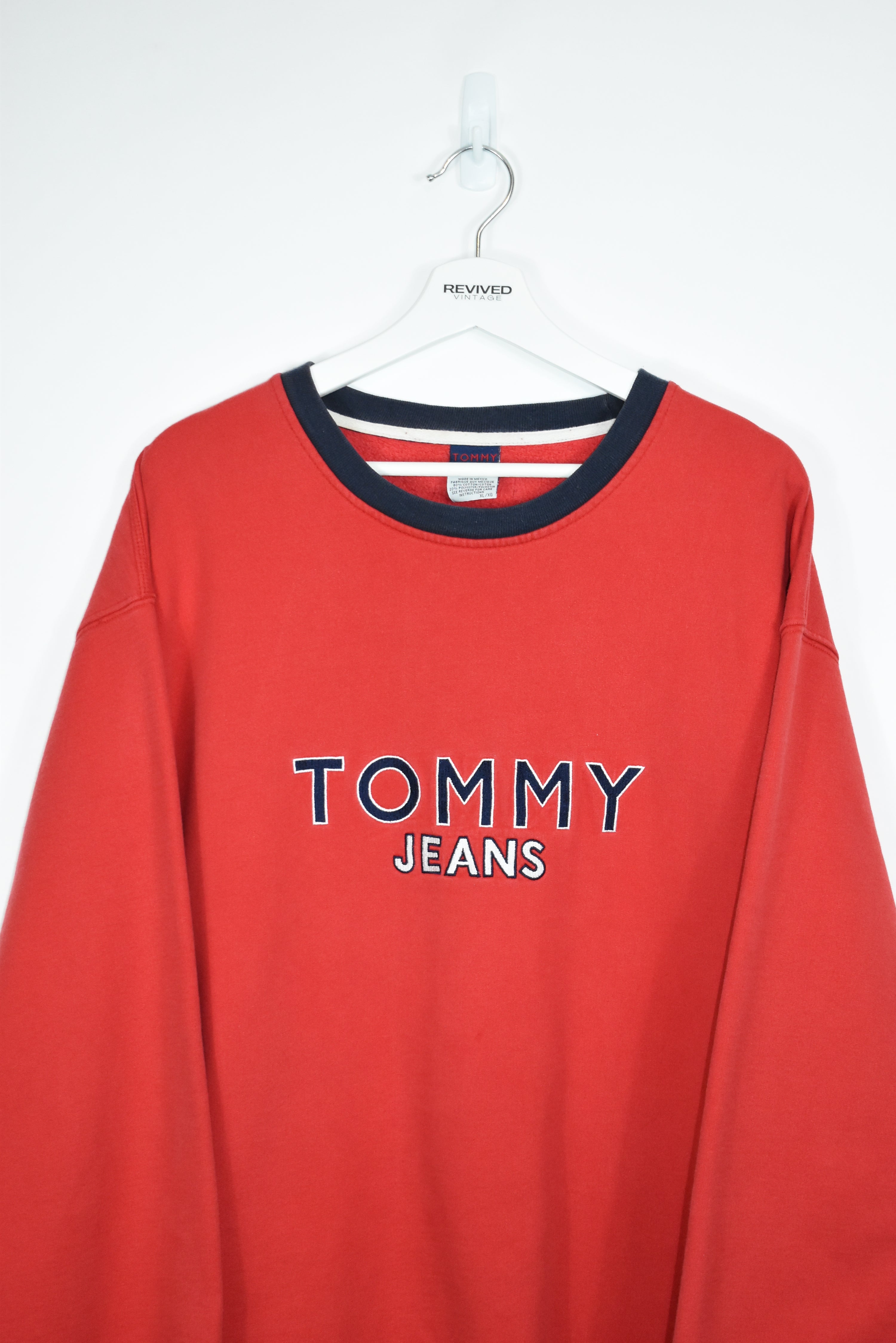 Vintage Tommy Hilfiger Embroidery Sweatshirt XLARGE