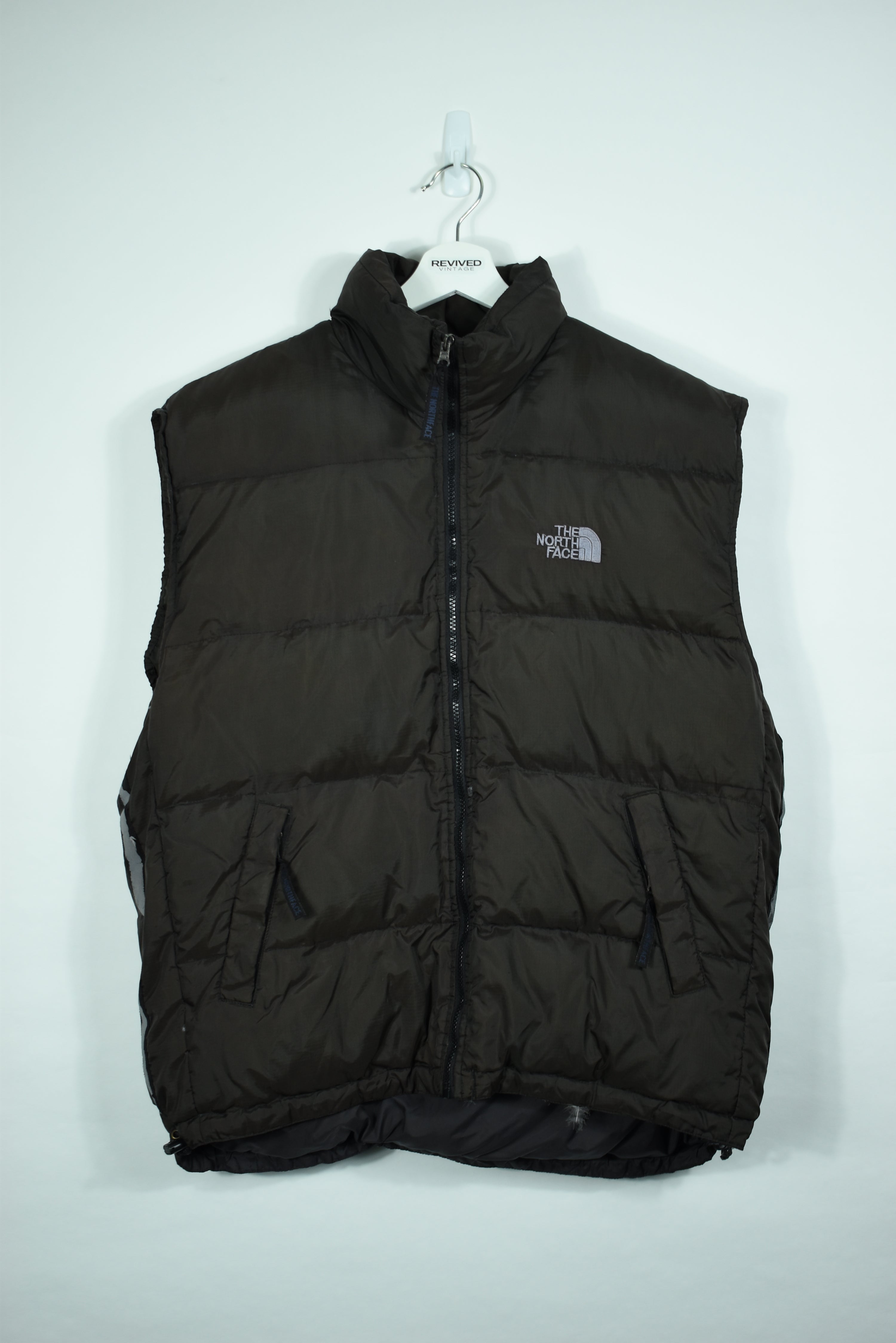 Vintage RARE Brown North Face Bootleg Puffer Vest XLARGE