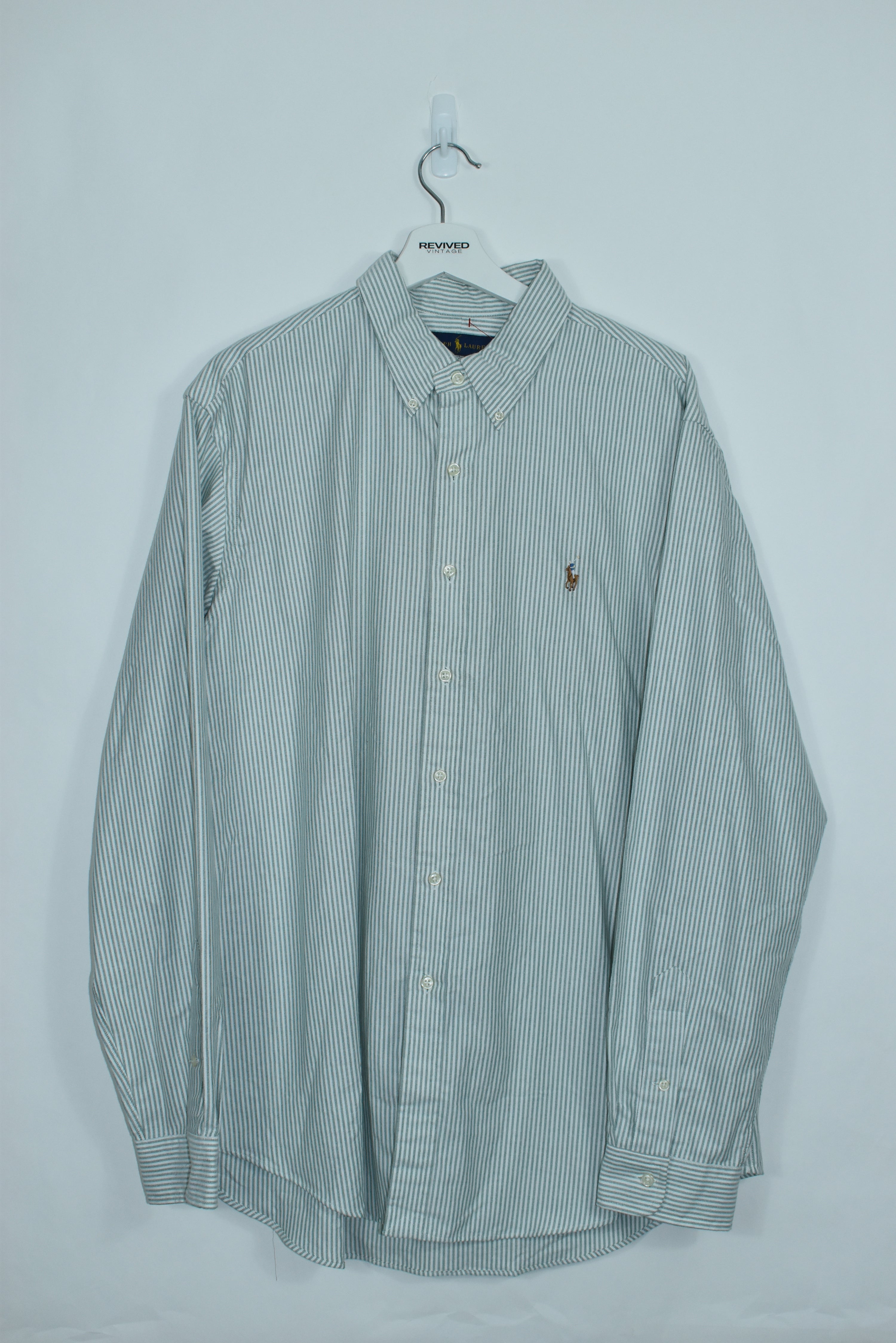 VINTAGE RALPH LAUREN CASUAL STRIPED SHIRT XLARGE