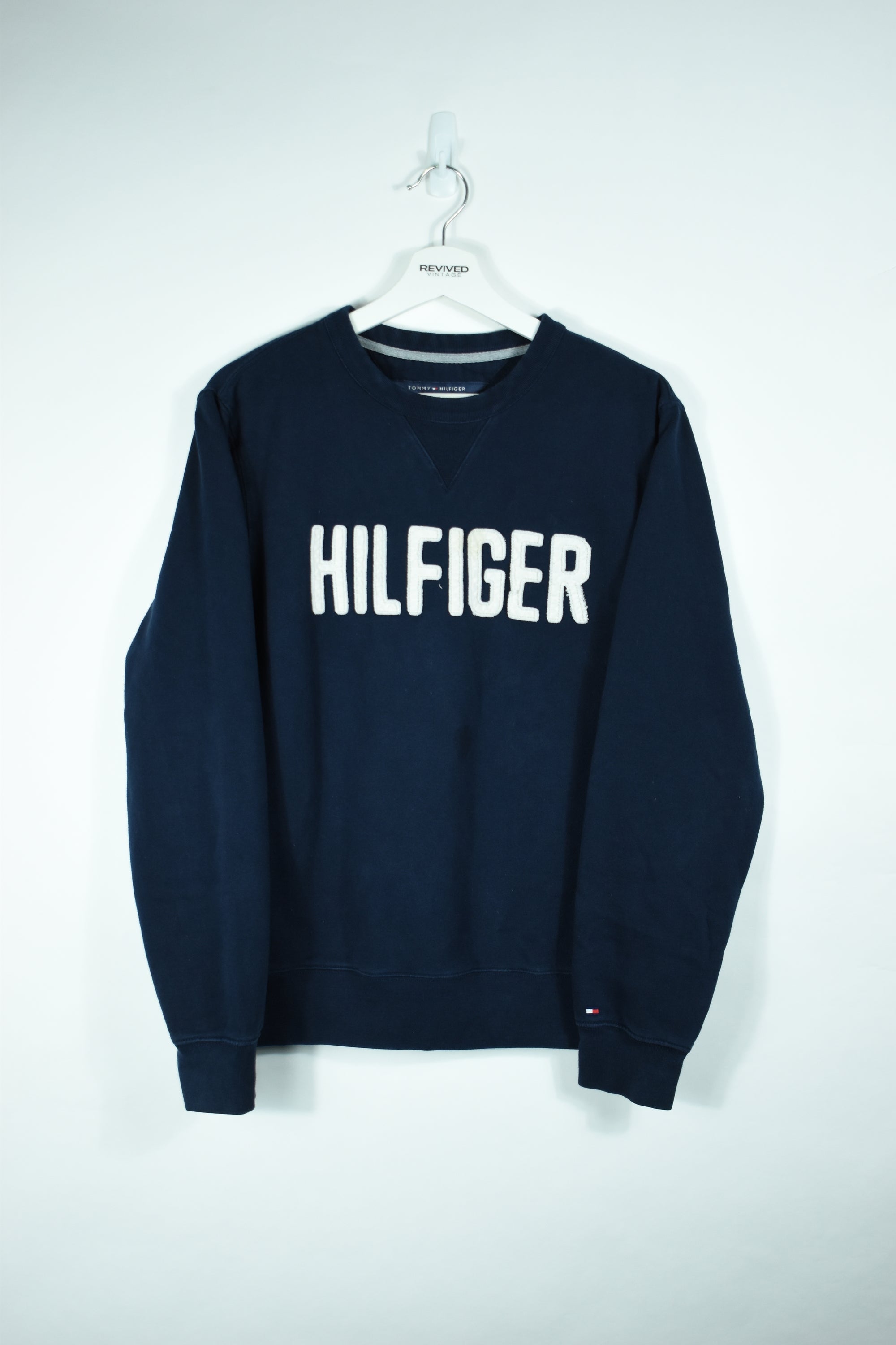 Vintage Tommy Hilfiger Puff Embroidery Sweatshirt MEDIUM