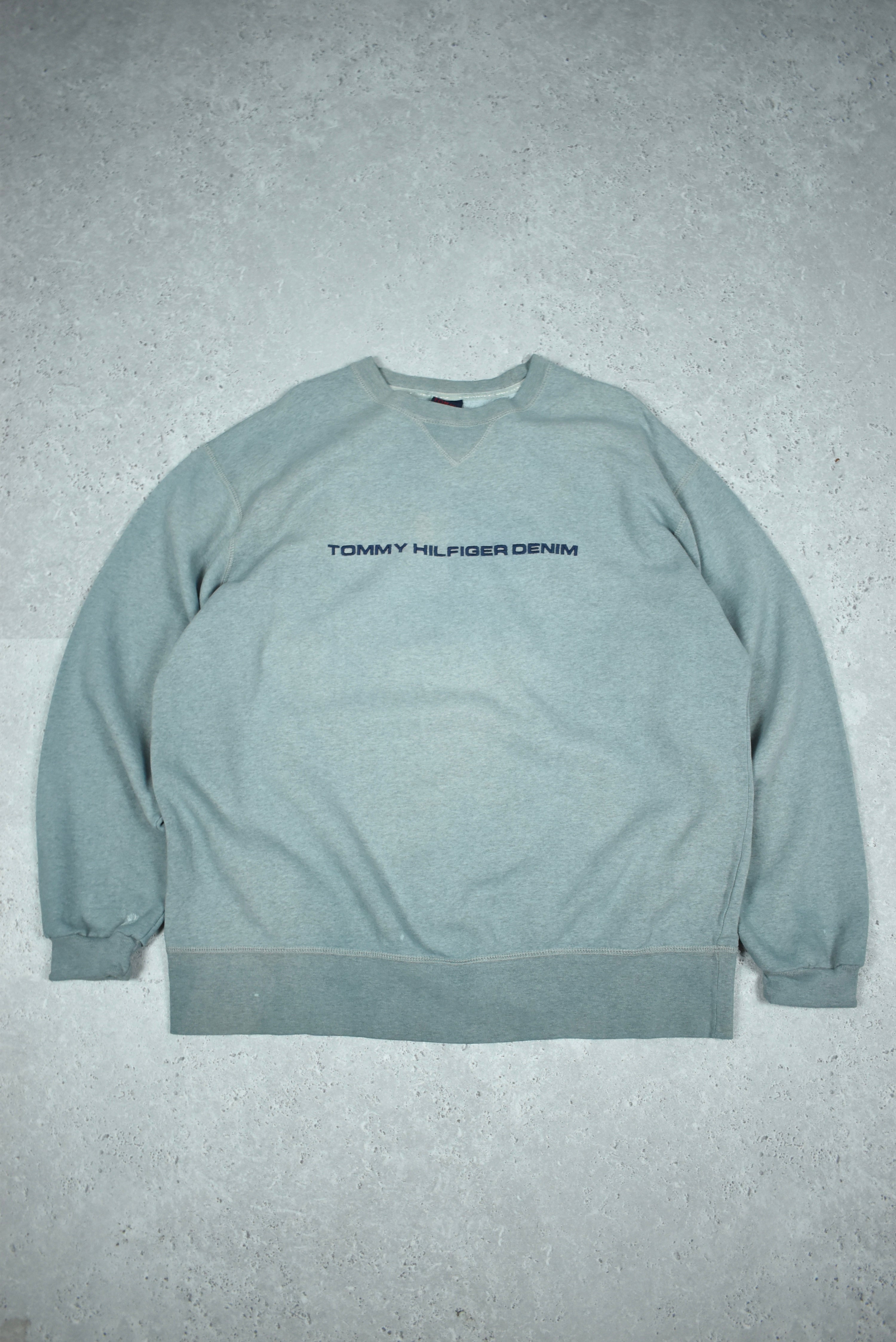 Vintage Tommy Hilfiger Embroidery Sweatshirt Medium