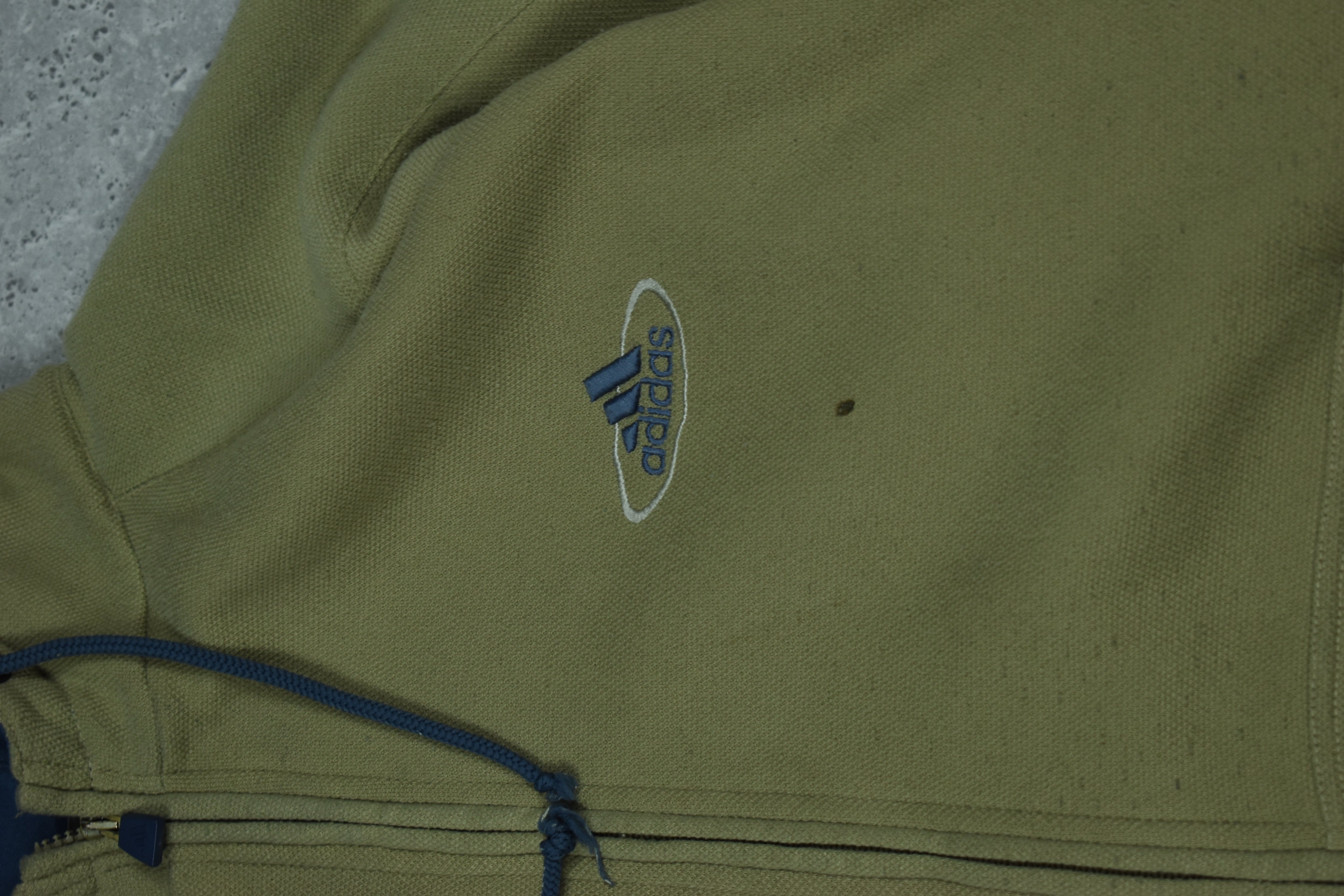 Vintage Adidas Embroidery Zip Hoodie Xlarge
