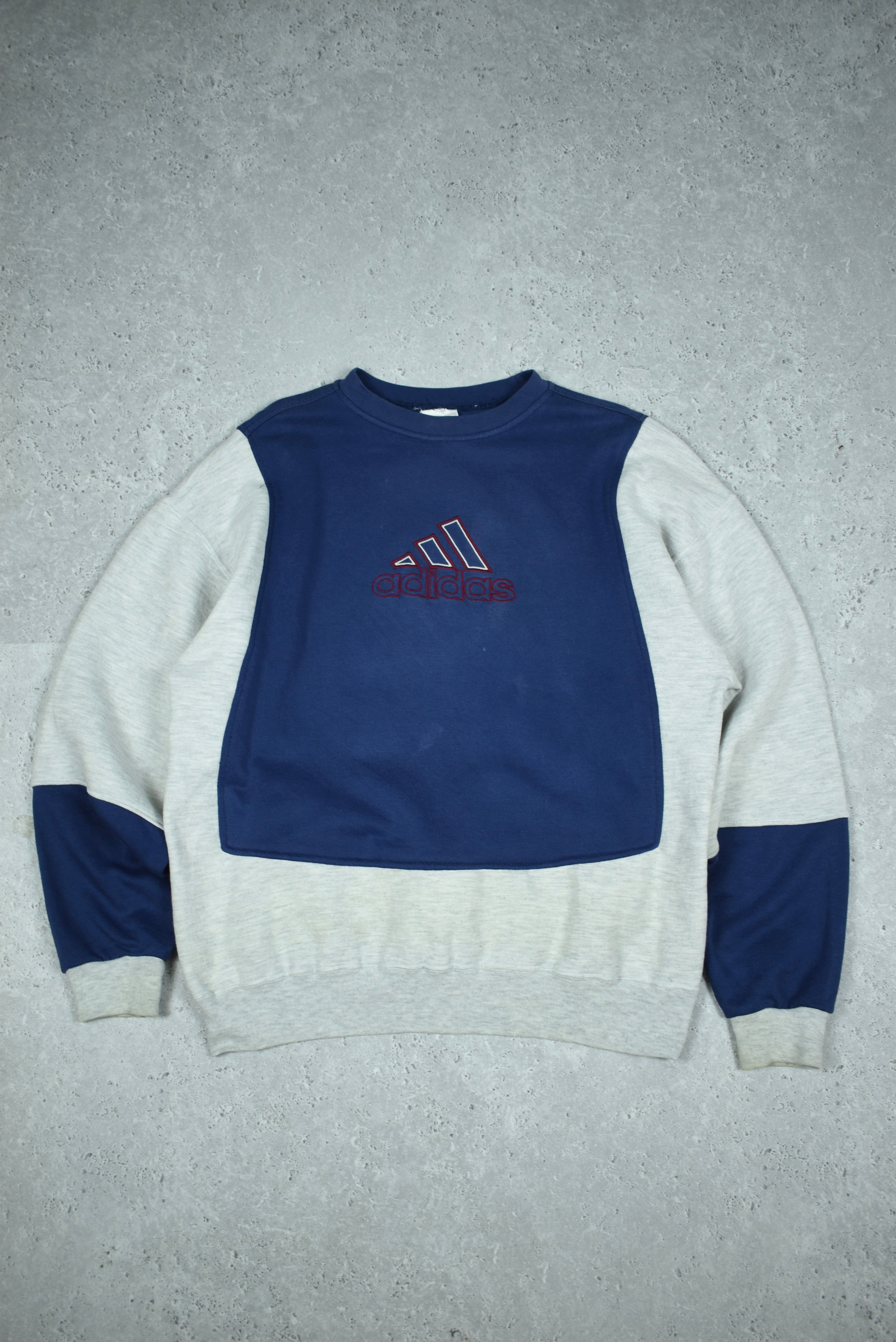 Vintage Adidas Embroidery Rework Sweatshirt Large