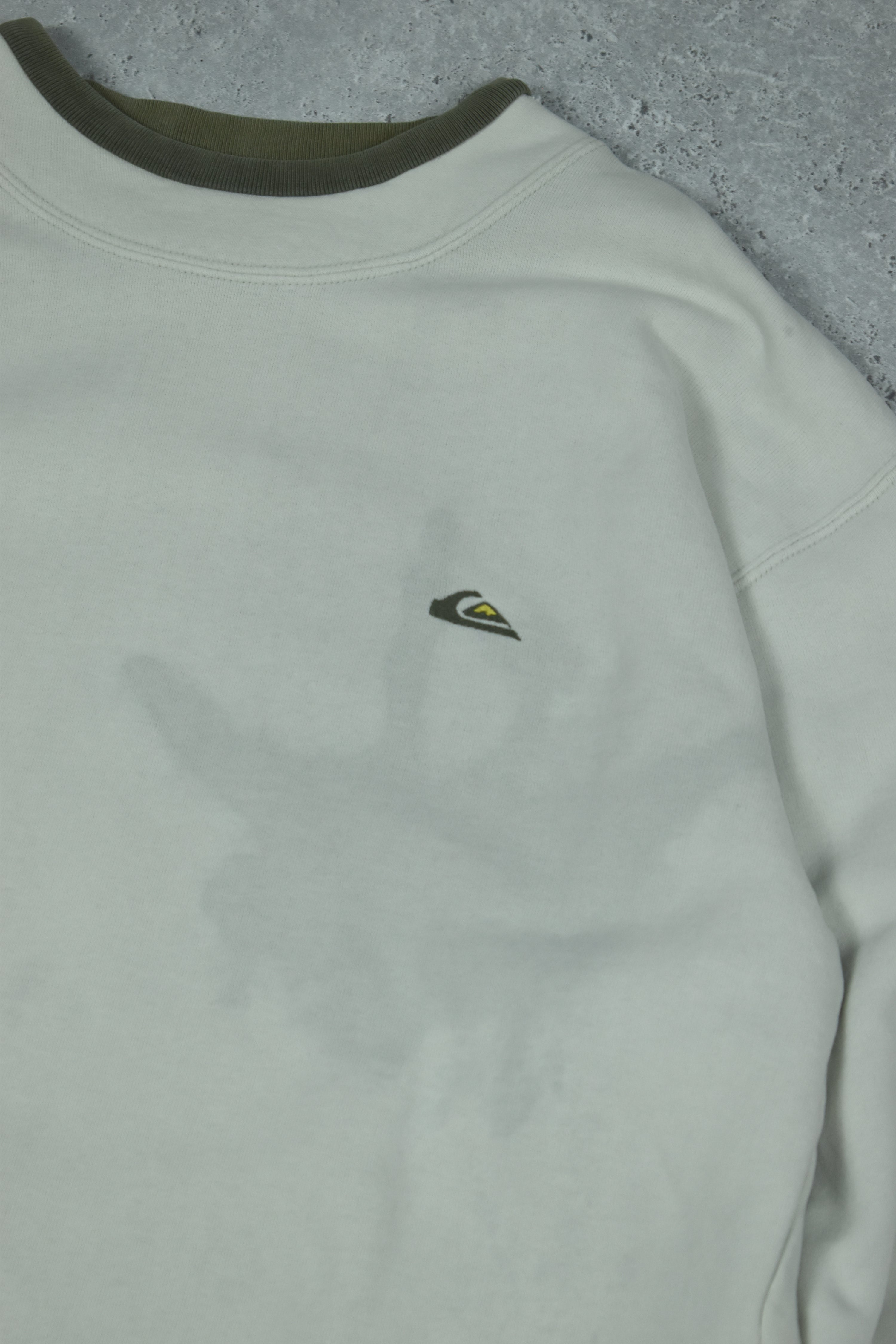 Vintage Quiksilver Double Neck Embroidery Sweatshirt Xlarge