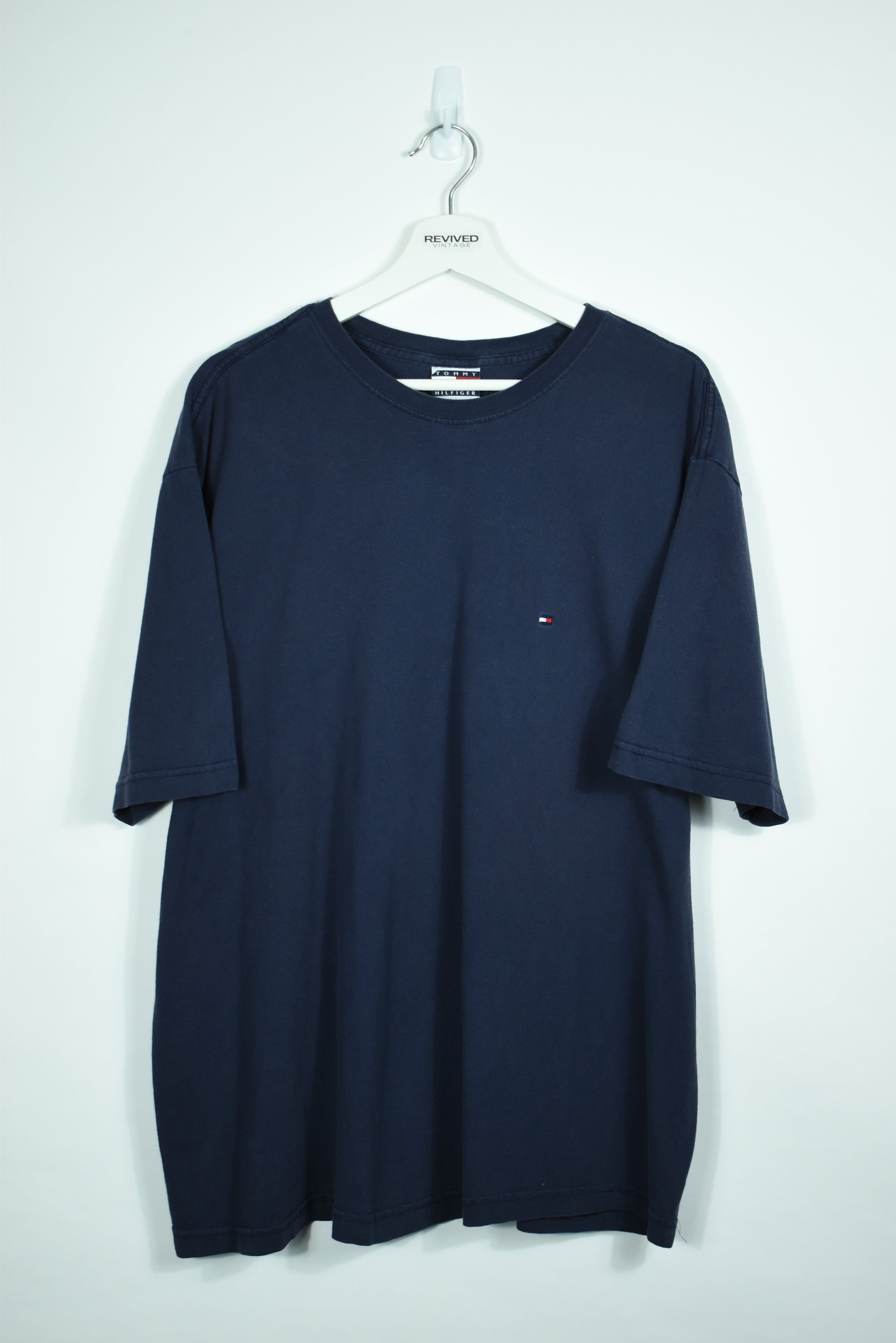 Vintage Tommy Hilfiger Embroidery Small Logo T Shirt XLARGE