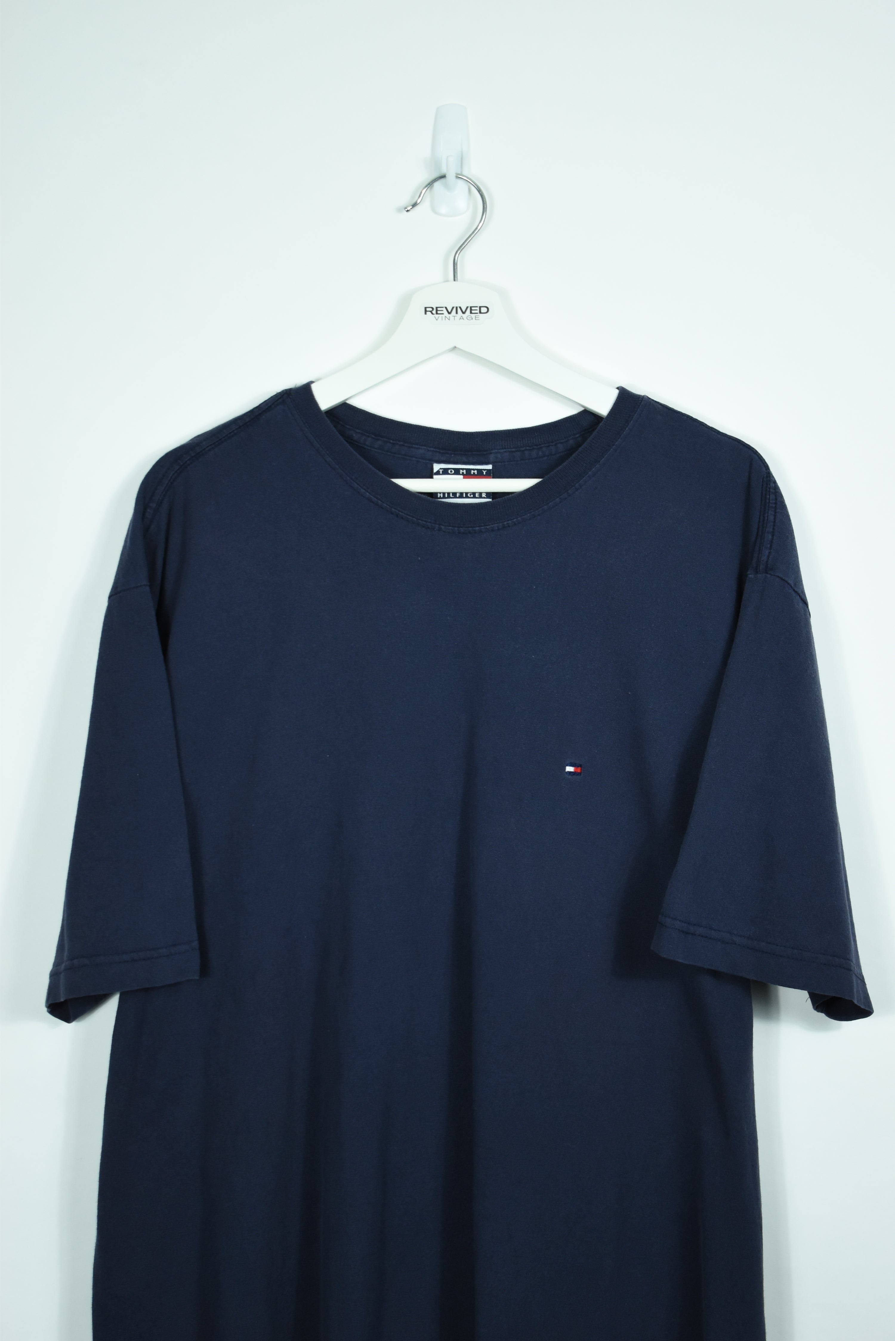 Vintage Tommy Hilfiger Embroidery Small Logo T Shirt XLARGE