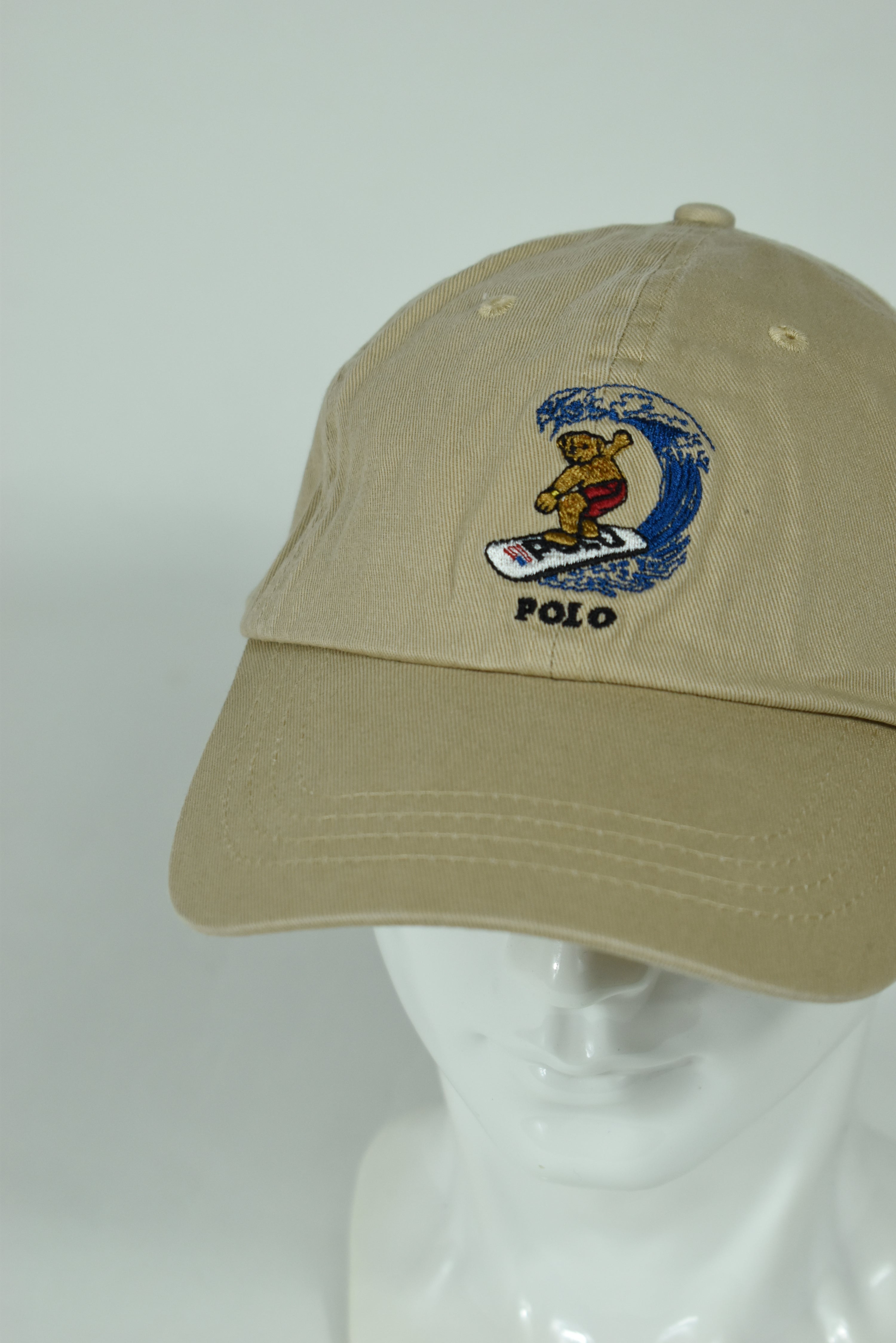 New Ralph Lauren Polo Bear Surfing Cap Beige OS